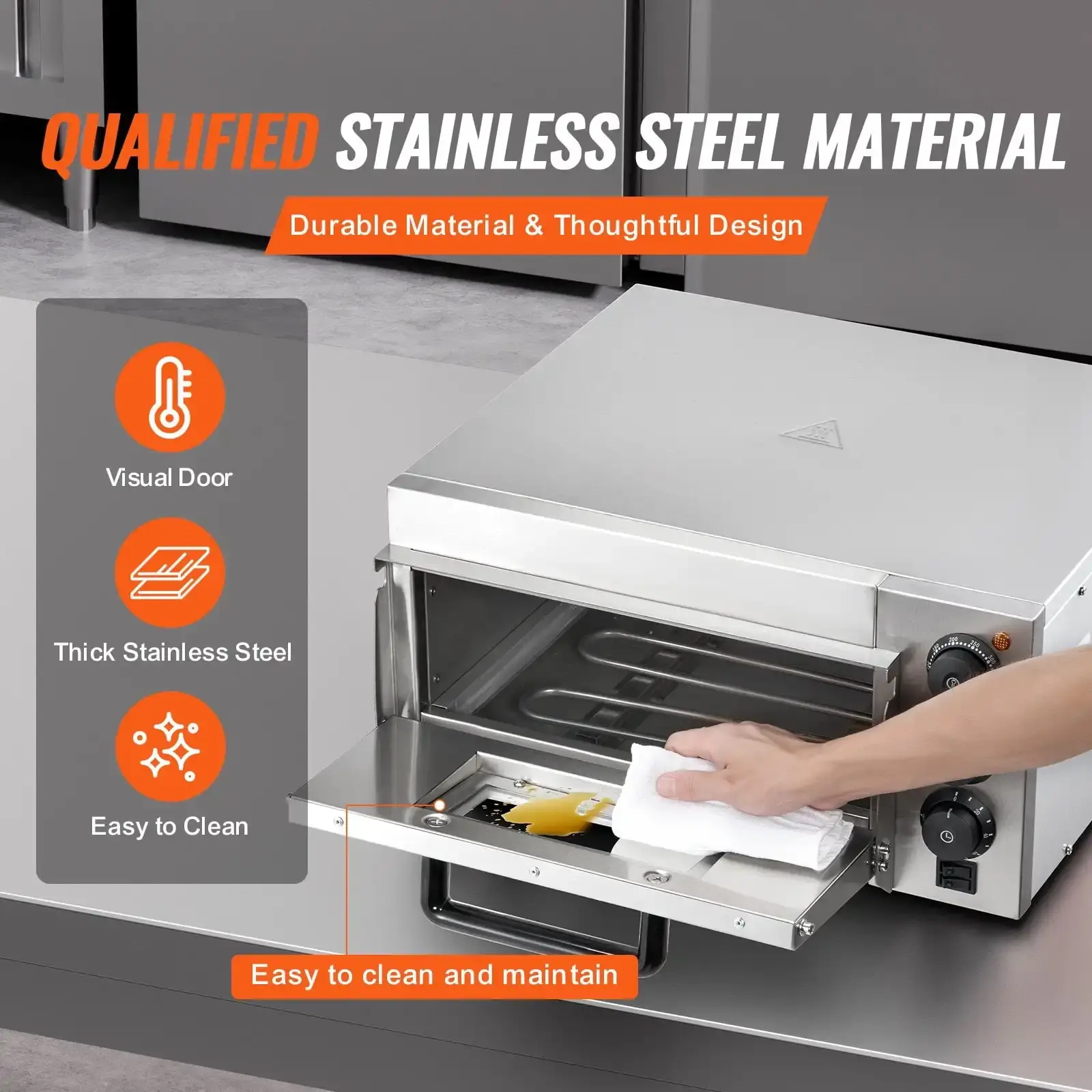 Commercial Countertop Pizza Oven Electric Pizza Oven for 14" Pizza Indoor