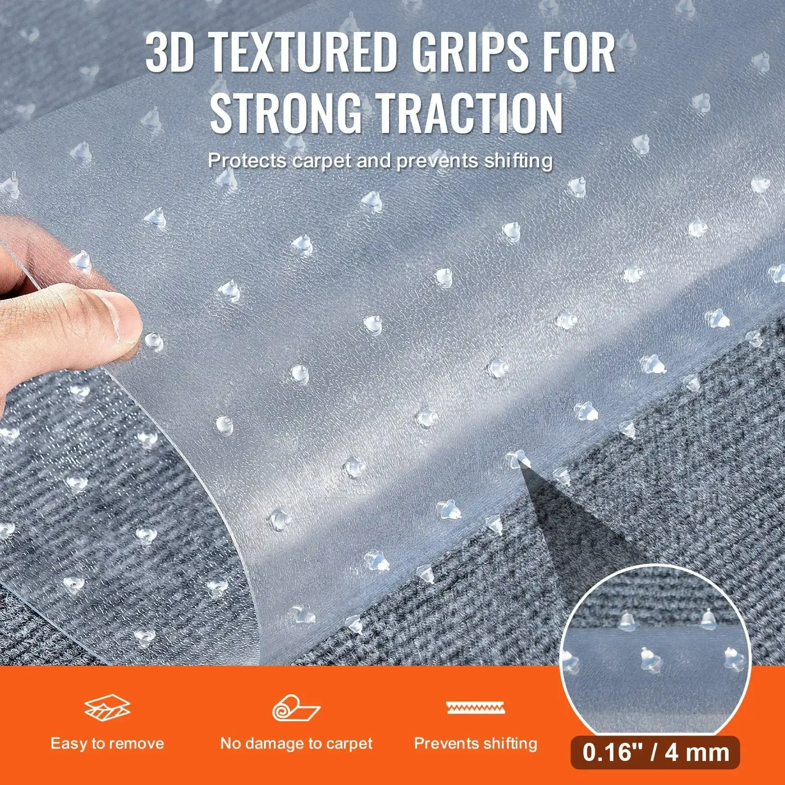Carpet Protector for Pets, 24" x 6' PVC Scratch-Proof Cat Carpet Protector for Doorway