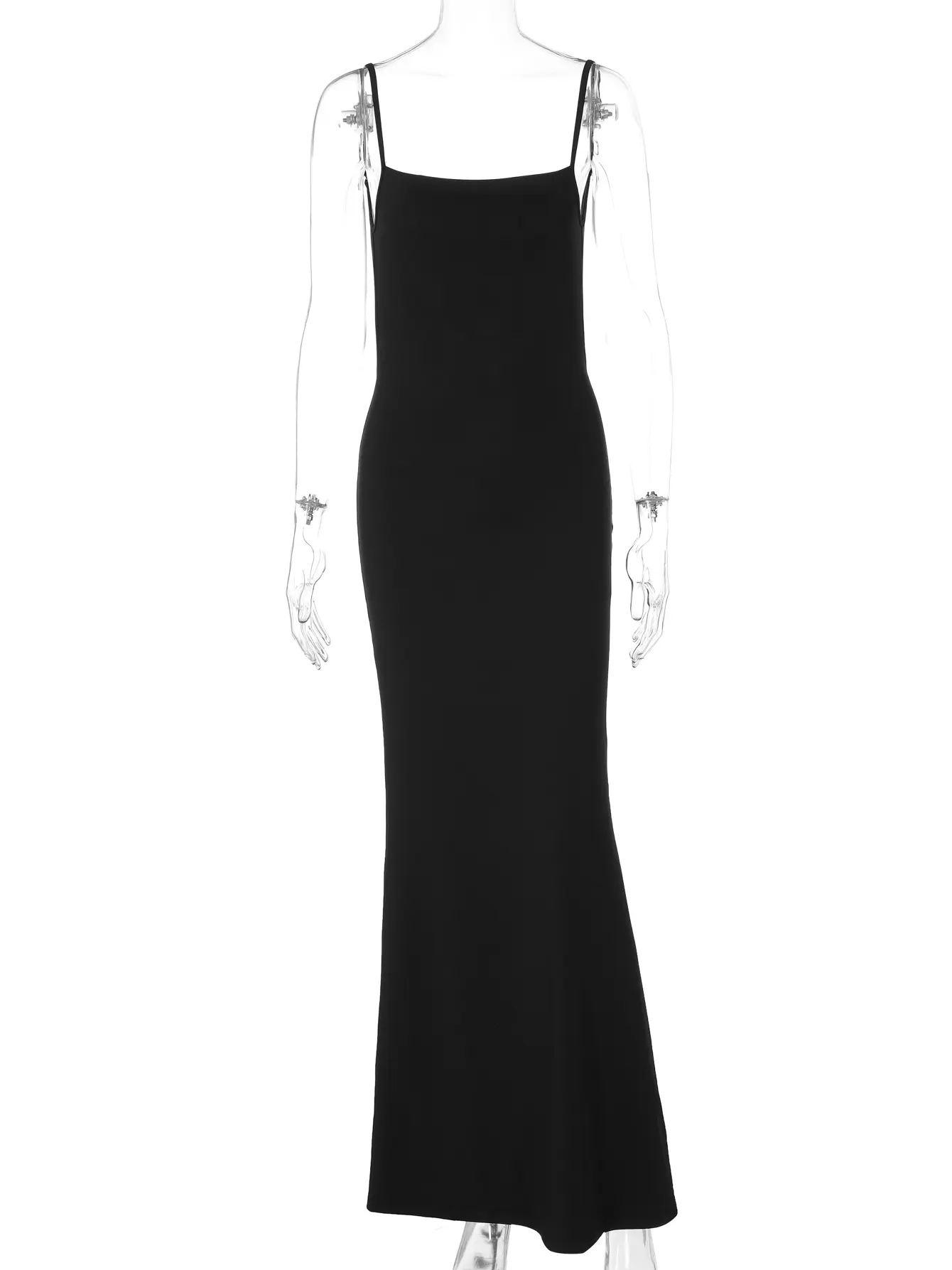 Hugcitar Elegant Sleeveless Slips Backless Ruched Solid Sexy Bodycon Maxi Prom Dress Summer Women Evening Party Clothes Holiday