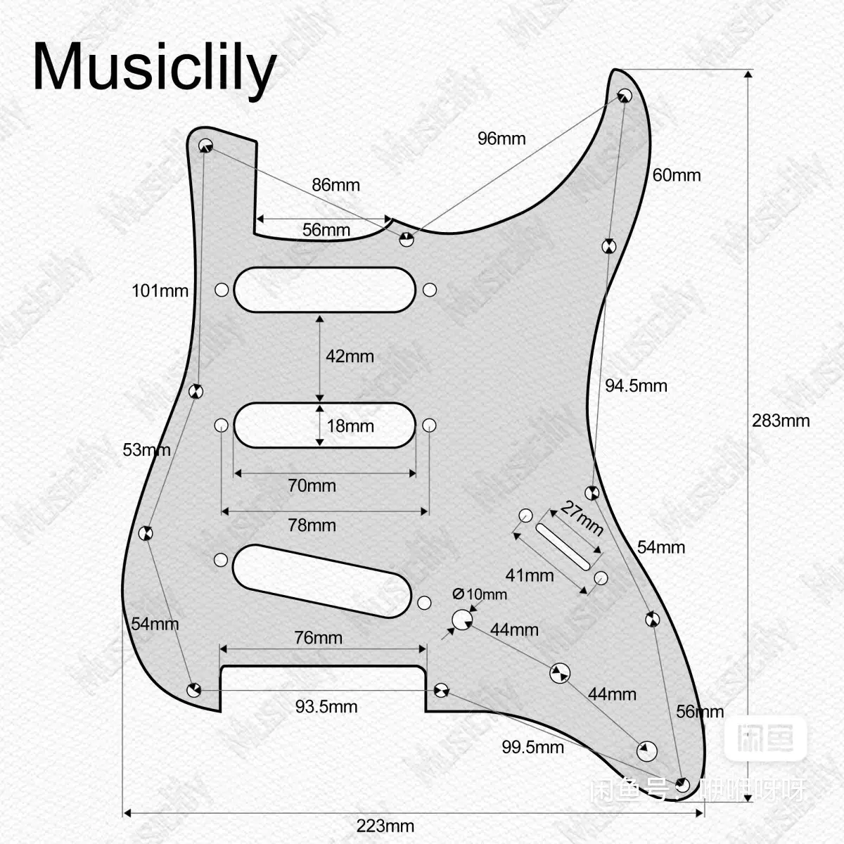 Electric Guitar Pickguard Carbon Fiber for USA Standard 11 Holes 3 Ply SSS HSH St Scratch Plate Guitar Pick Guard with Srews