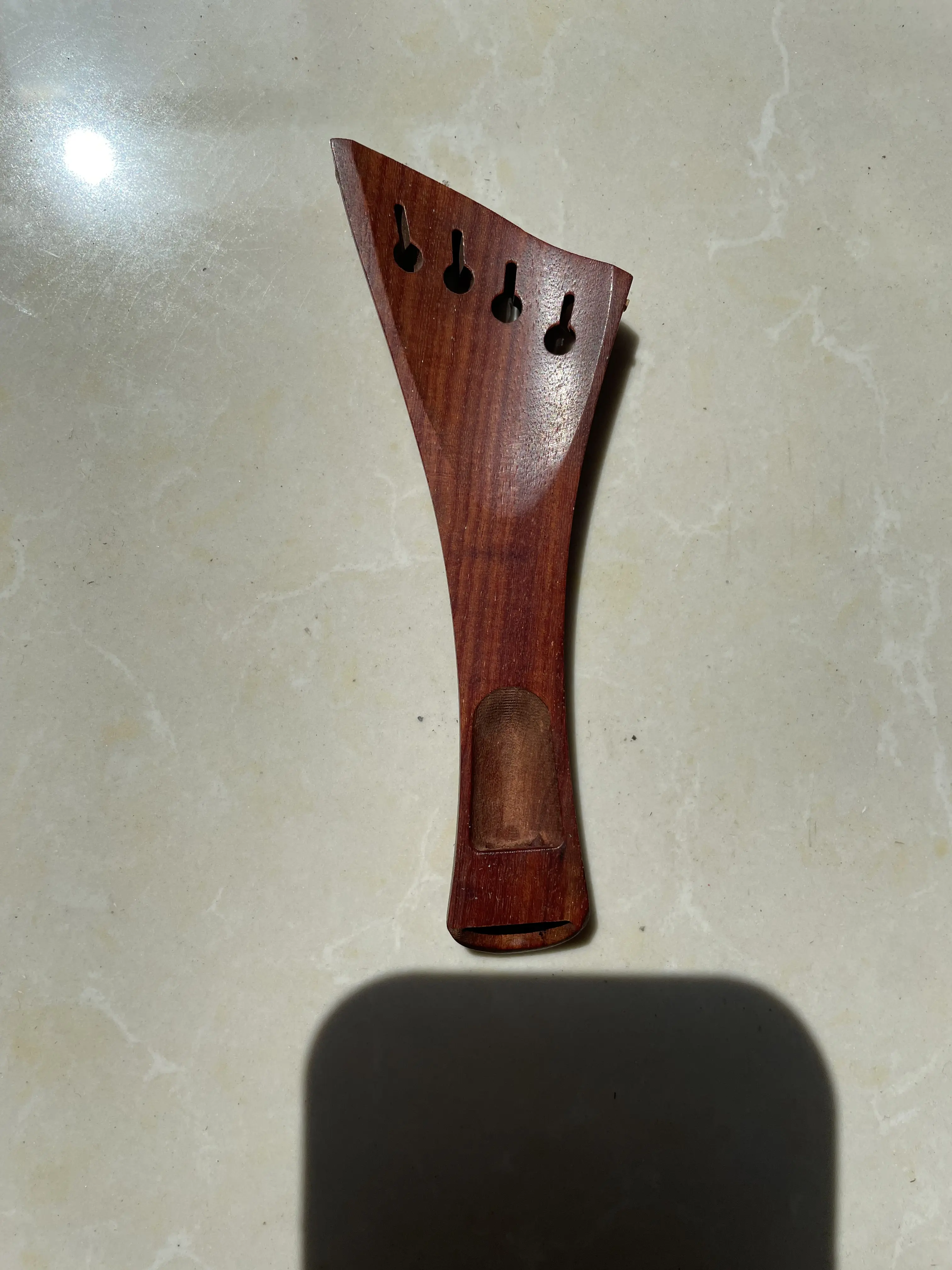 Handmade Brazil Wood,Enbony Hollow Harp Model Violin Tailpiece , Costomized Advanced Violin String Holder 4/4 Full size