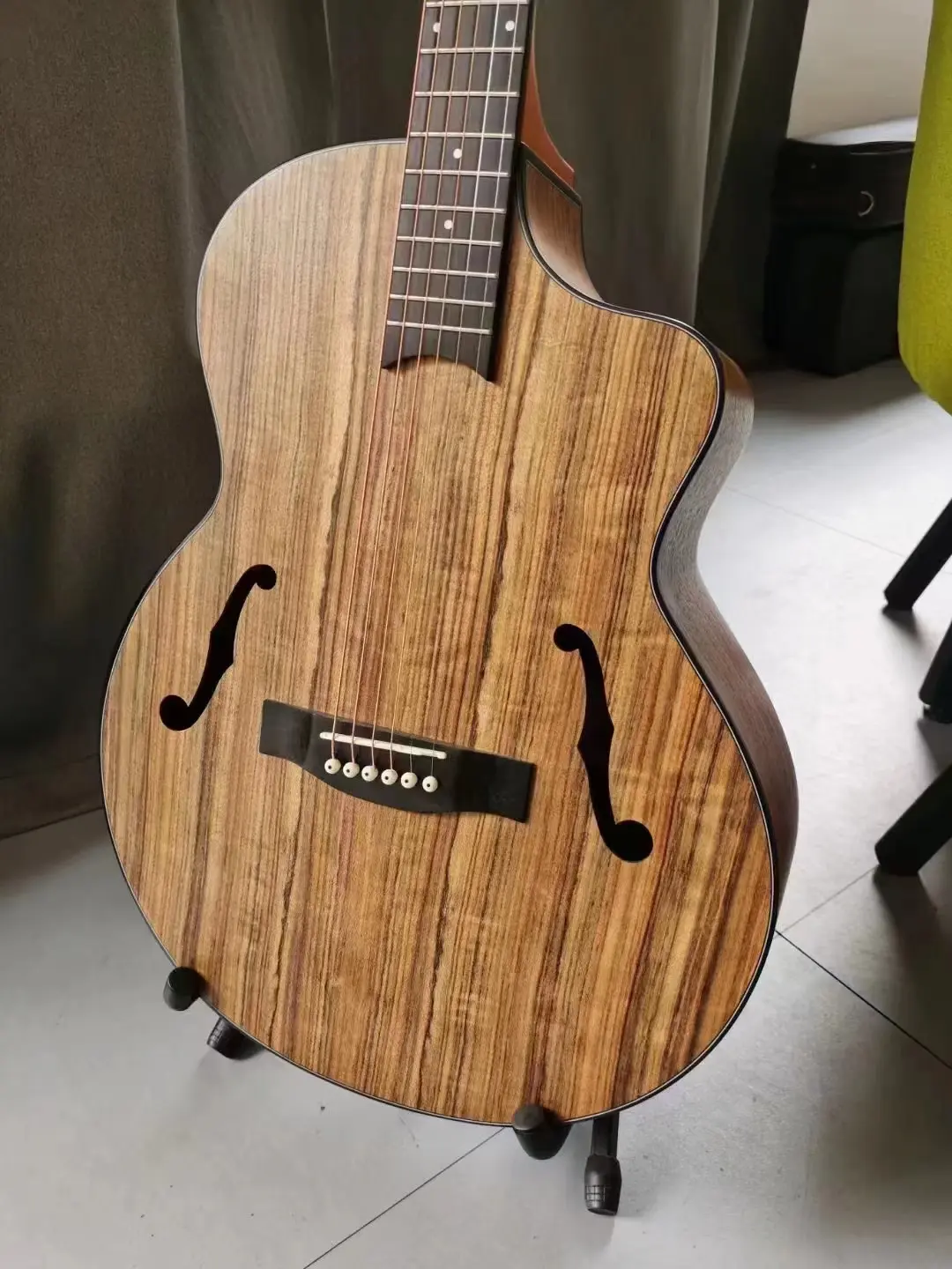 Full Hand Made Wooden Acoustic Guitar, Jazz Style, 41 Inch, Essential Color, 6 Strings, Folk, Super Beauty, High Quality