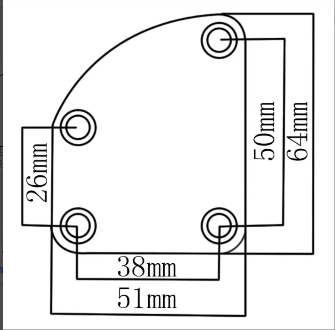 Rare Electric Guitar Neck Plate Curved Cutaway Semi Round Asymmetry Neck Joint Metal Back Mounting Plate 4 Holes with Screws