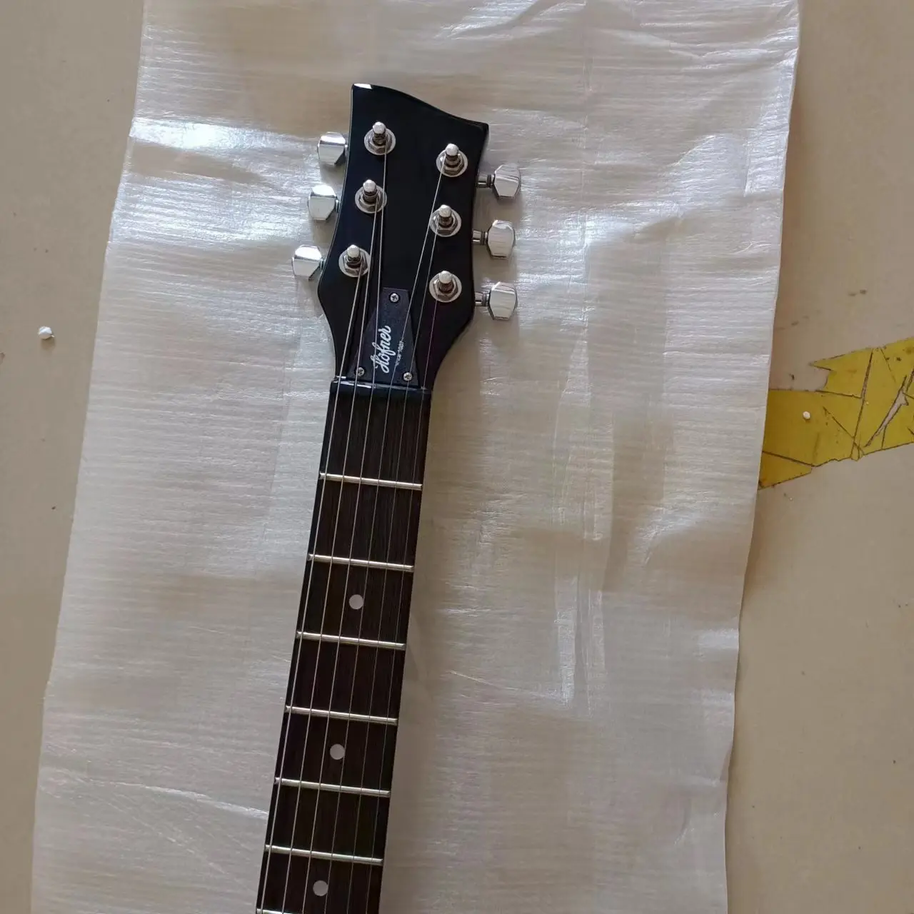 Mini Electric Guitar with High Gloss Black Color, Easy Taking Travel Guitar, Free Cotton Soft Bag, 34 in, 6 Strings