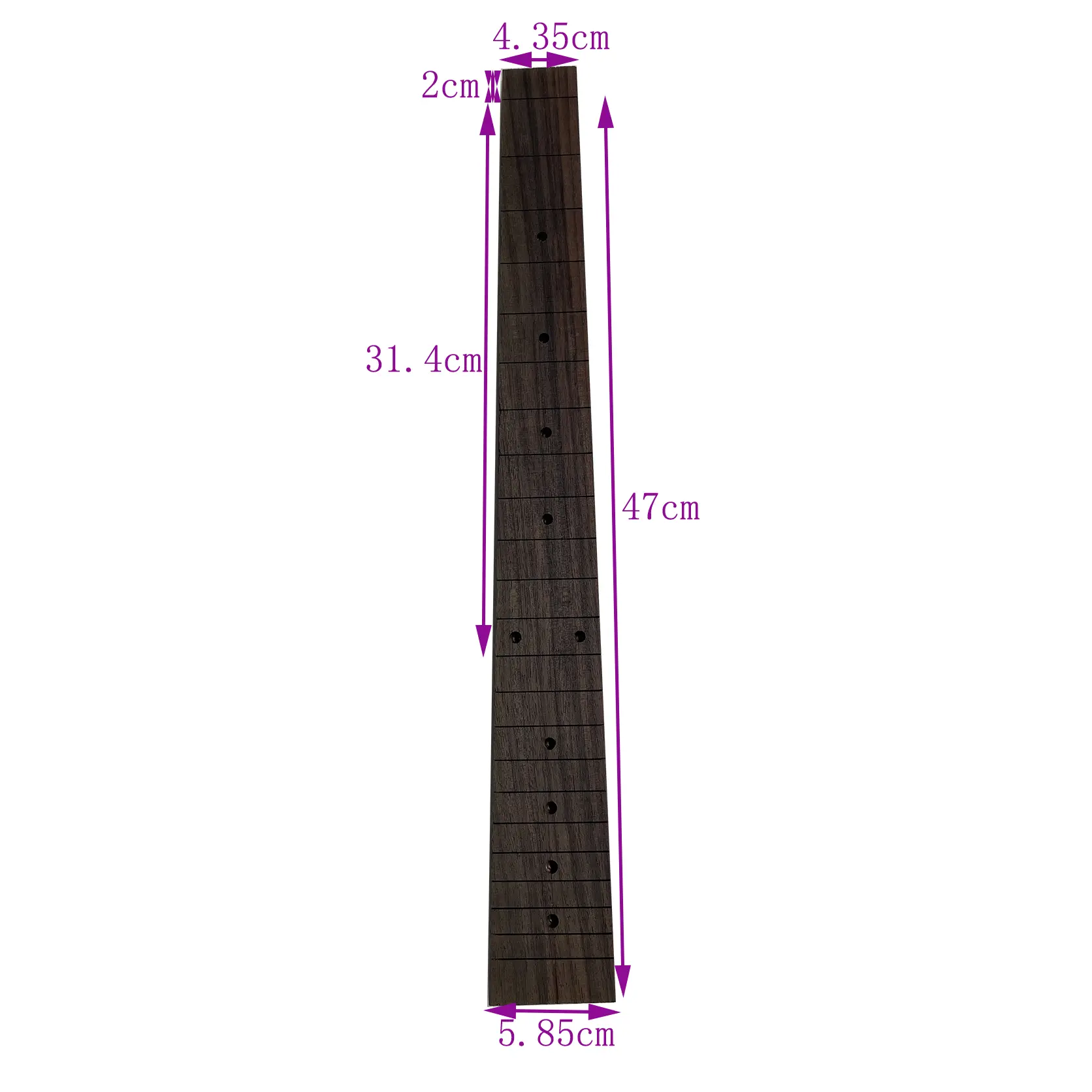 Rosewood Fretboard for Electric Guitar, 24 Fret DIY, Comfortable Neck Part,Smooth and Delicate,Fingerboard Tool,25.5 inch neck