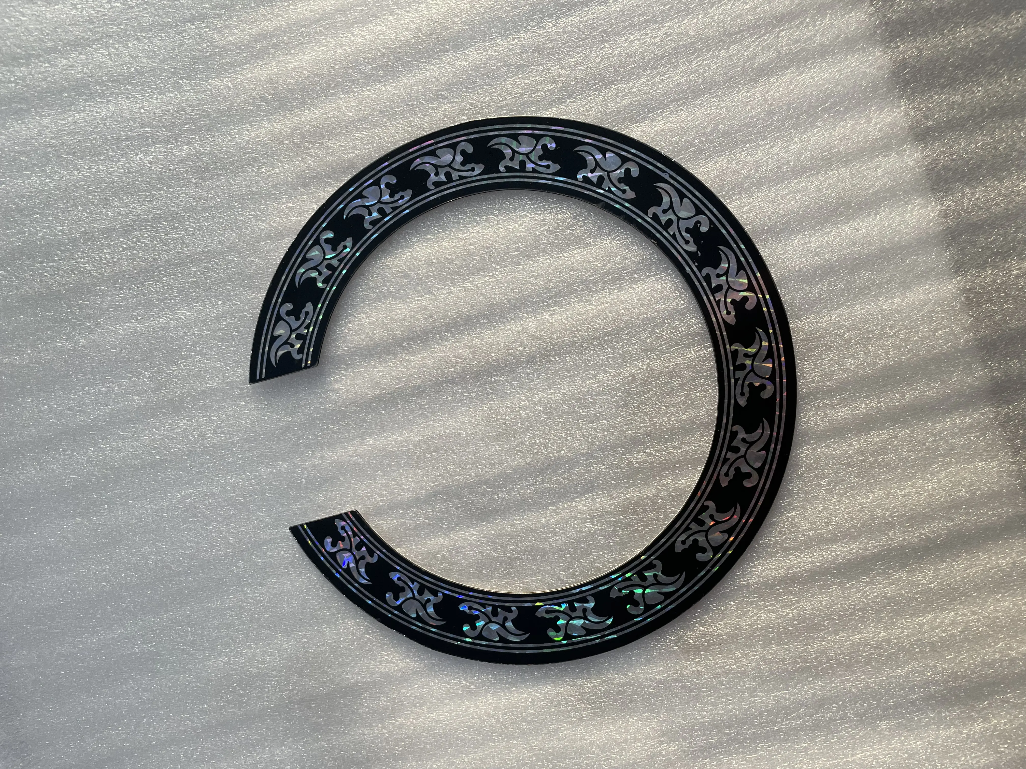 Real Photos Change color with light PVC Circle Sound Hole Rosette Inlay for 41 inch Acoustic Guitars Decal Music Instrument