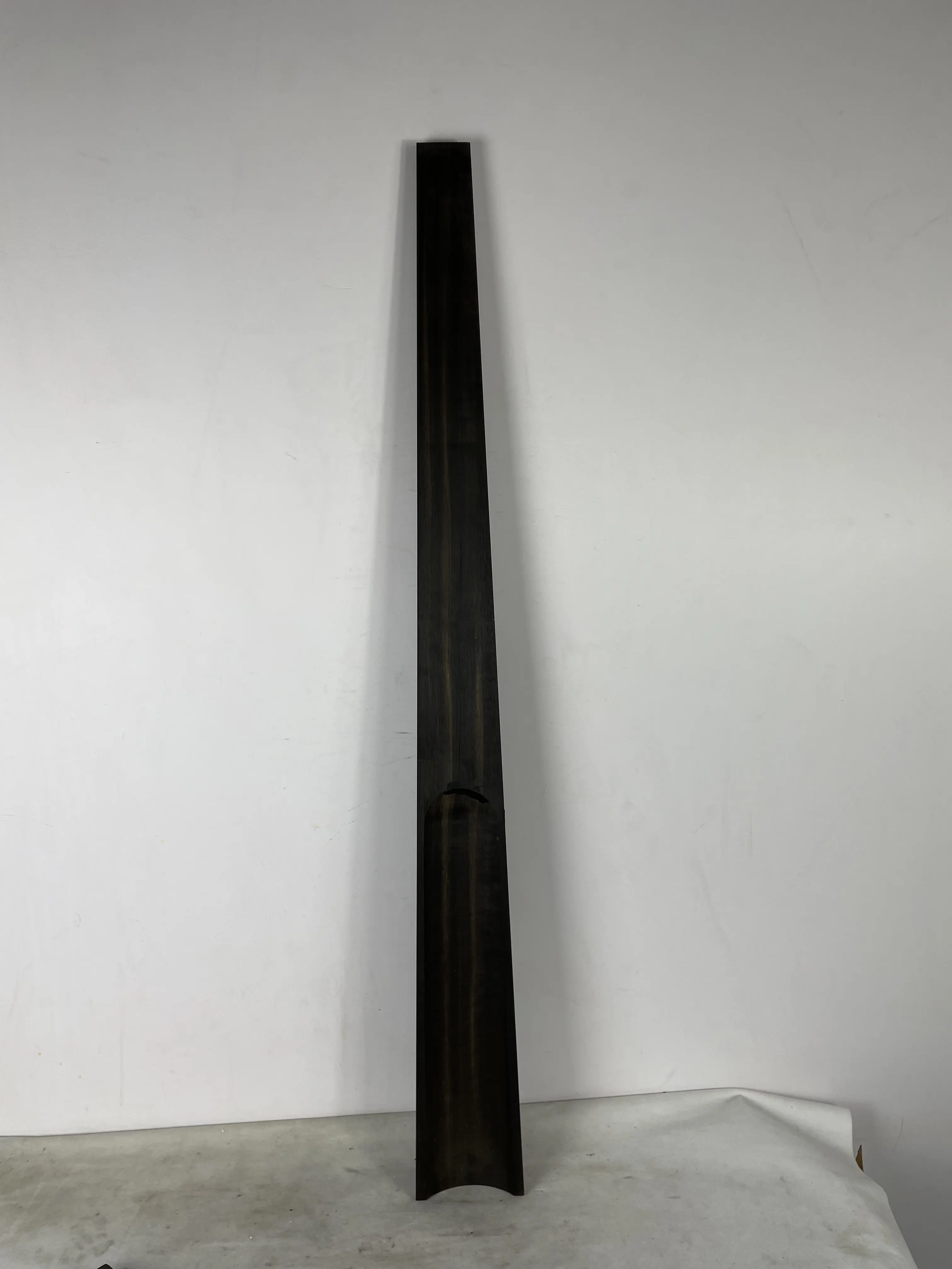 Natural Ebony Wood Double Bass Fingerboard and Top Nut, Solid Fretboard, Contrabass Accessories, High Quality, 3/4,1/8-4/4,/4