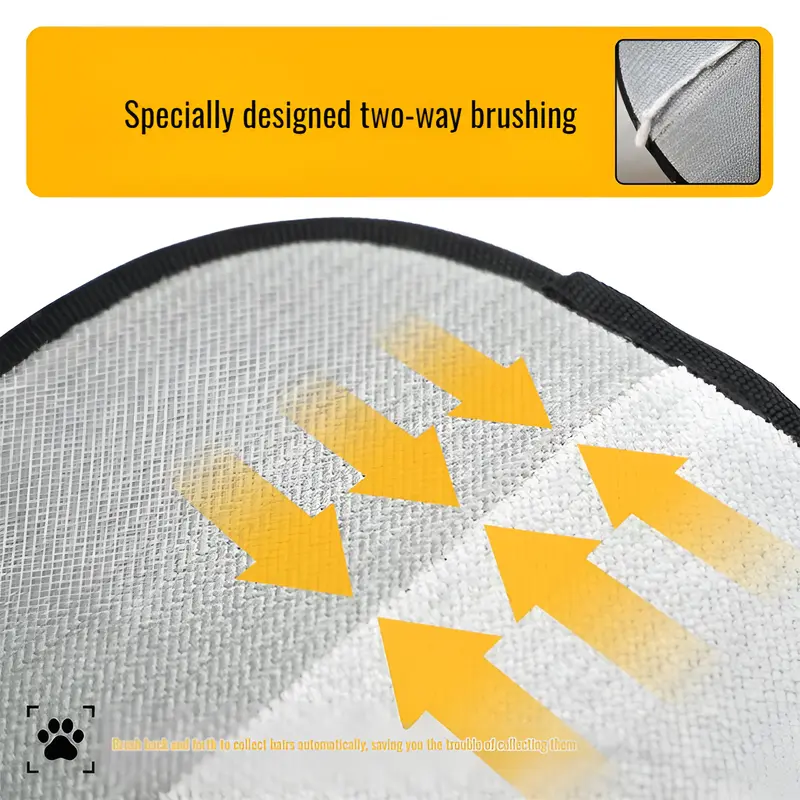 Pet Static Hair Removal Gloves  Pet Hair Removal Gloves Dual Brush Static-Free Cat Hair Cleaning Tool Efficient Hair Stripping M