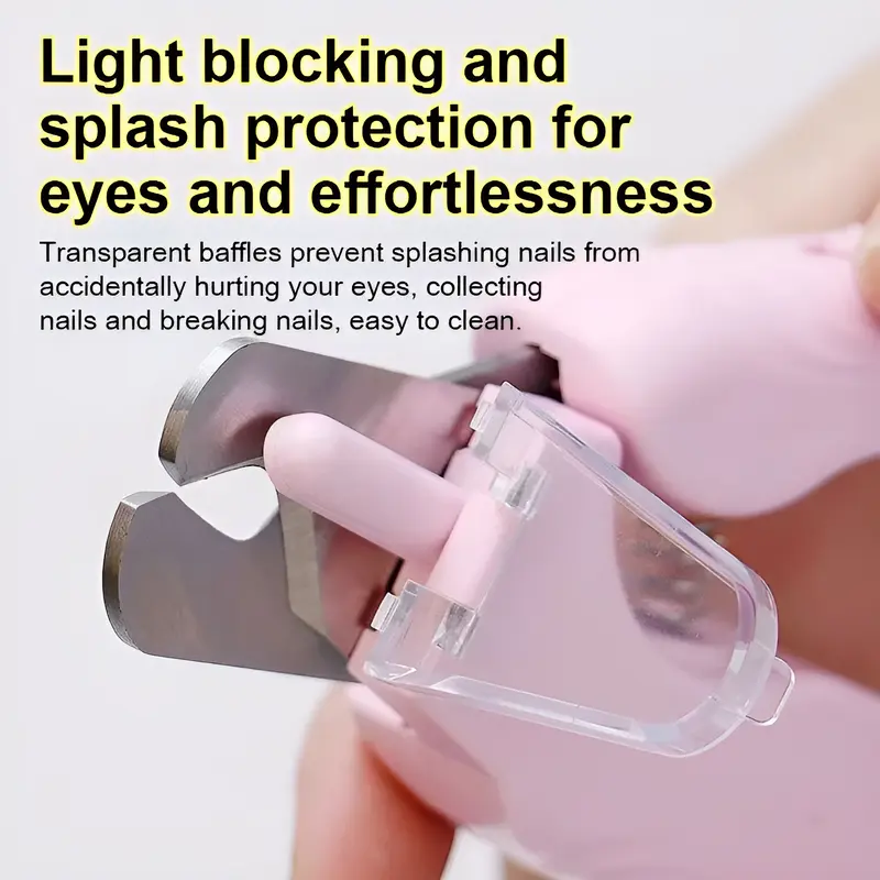 Pet Visual Nail Trimmer Pet Anti Splash Nail Clipper with LED Light Cat and Dog Nail Clipper Cutter with Safety Lock