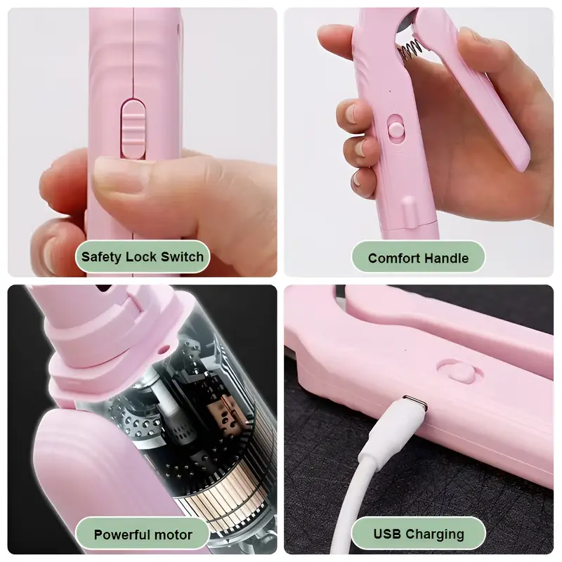 Pet Visual Nail Trimmer Pet Anti Splash Nail Clipper with LED Light Cat and Dog Nail Clipper Cutter with Safety Lock
