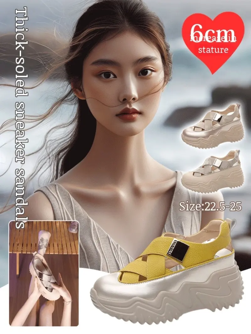 Summer Breathable Thick Bottom Sandals Casual Single Shoes Sandals Breathable Casual Single Shoes