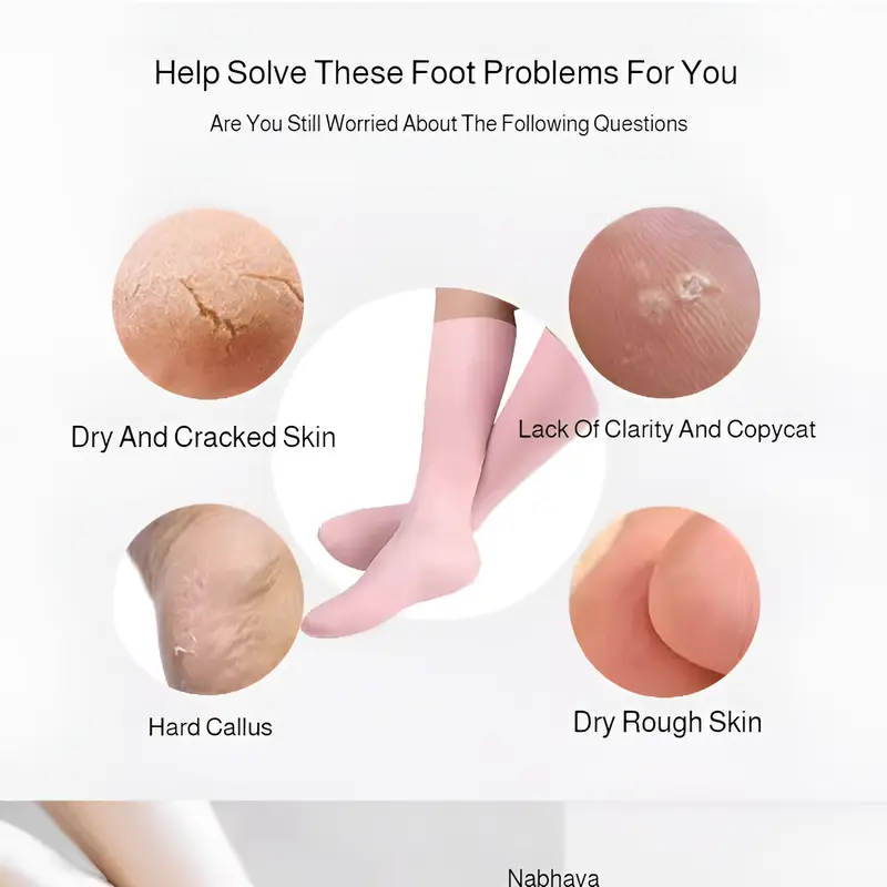 1 Pair High Waist Soft Silicone Socks Anti-water Beach Shoes Socks Swimming Diving Supplies Moisturizing Whitening Anti-foot