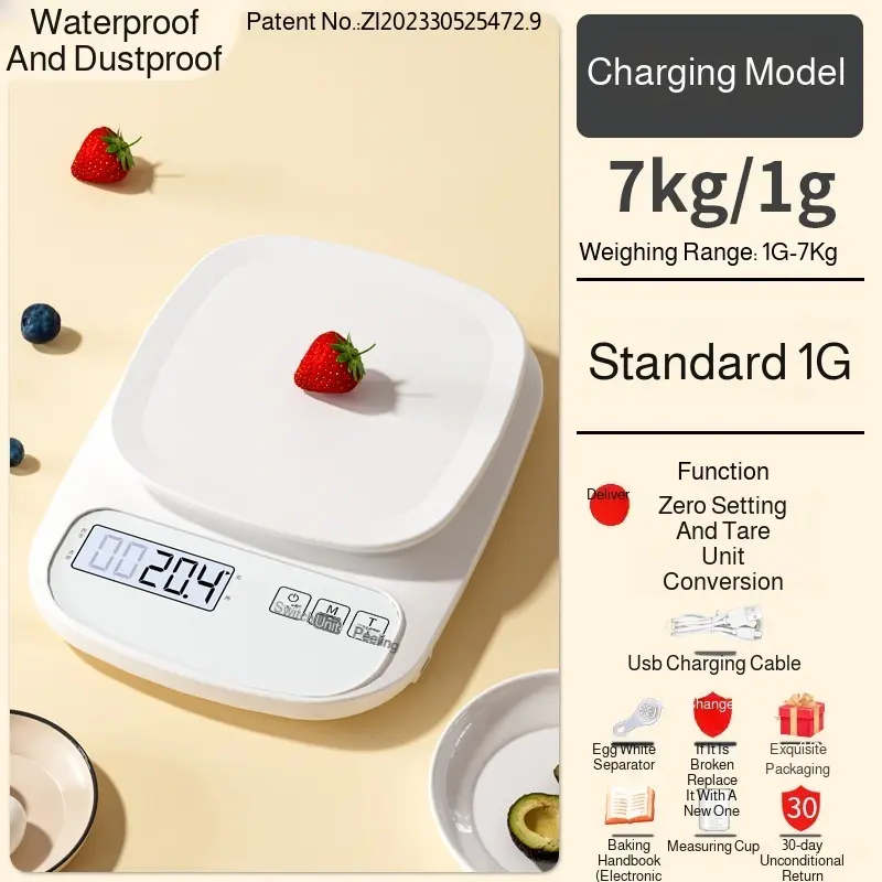 Precision Kitchen Scale Kitchen Scale 5/7/3kg/1g Weighing Food Coffee Balance Smart Electronic Digital Scales for Cooking Baking