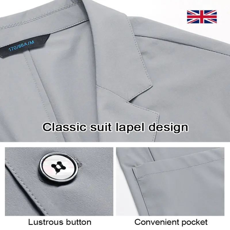 Men's Casual Suit Spring Summer Lightweight Business Coat Fashion