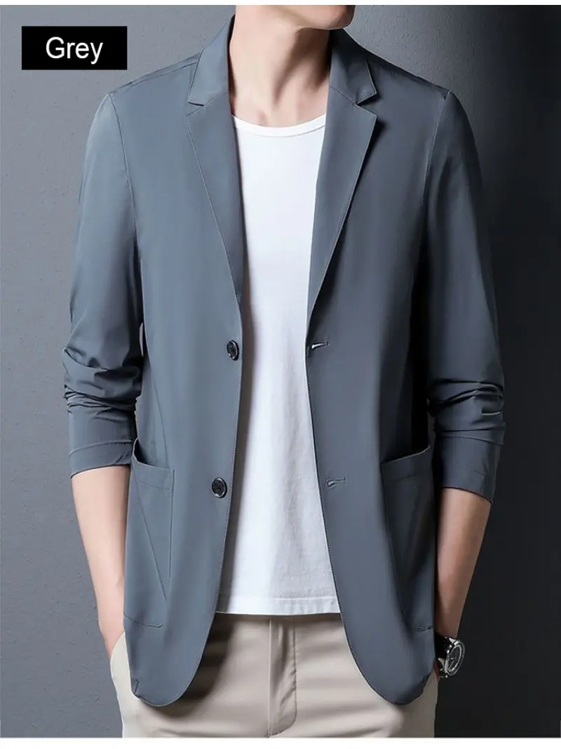 Men's Casual Suit Spring Summer Lightweight Business Coat Fashion