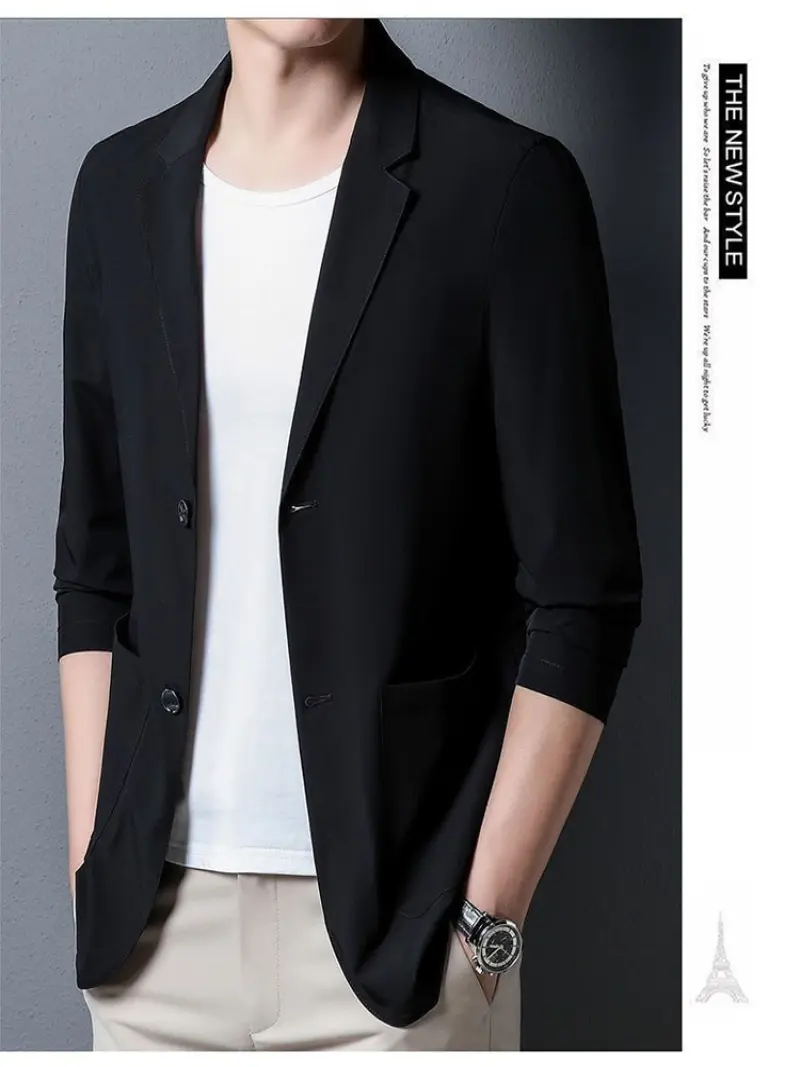 Men's Casual Suit Spring Summer Lightweight Business Coat Fashion