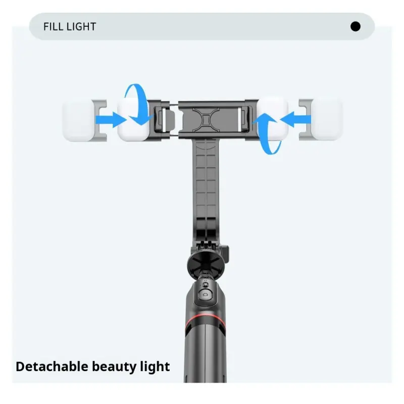 Portable tripod Bluetooth selfie stick Palm portable mobile phone holder Desktop fill light tripod