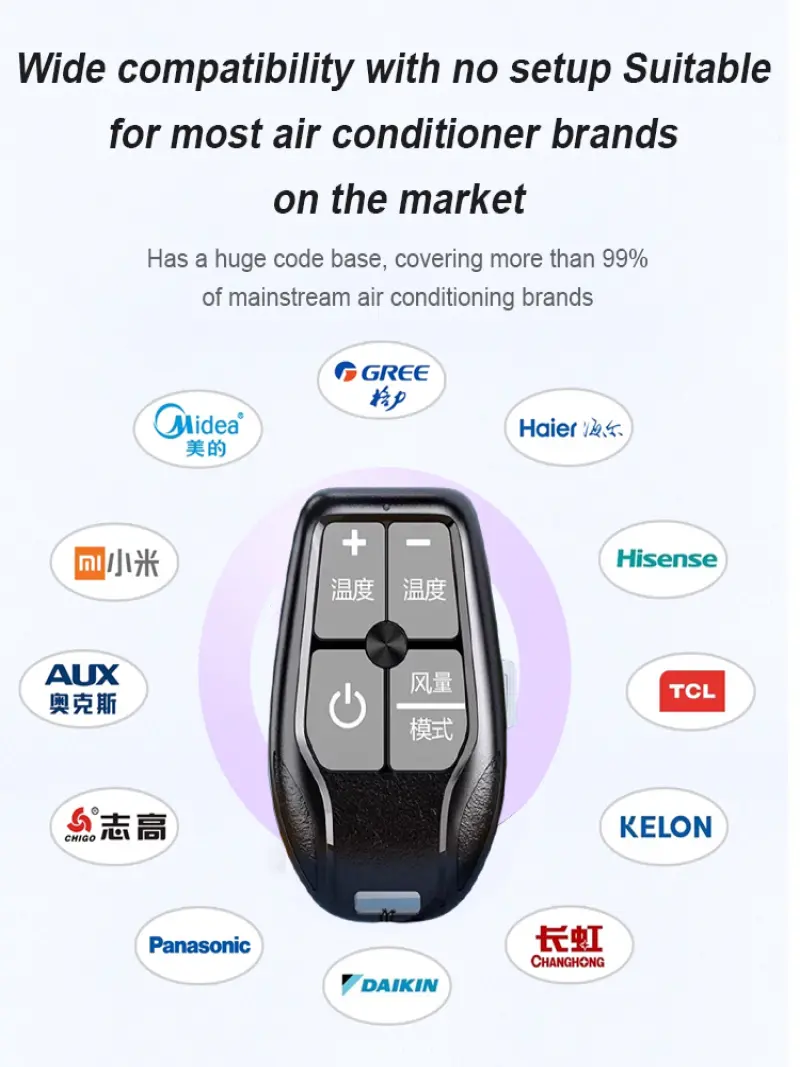 Lanyard Mini Air Conditioner Remote Control Universal Portable Setting Button Remote Control