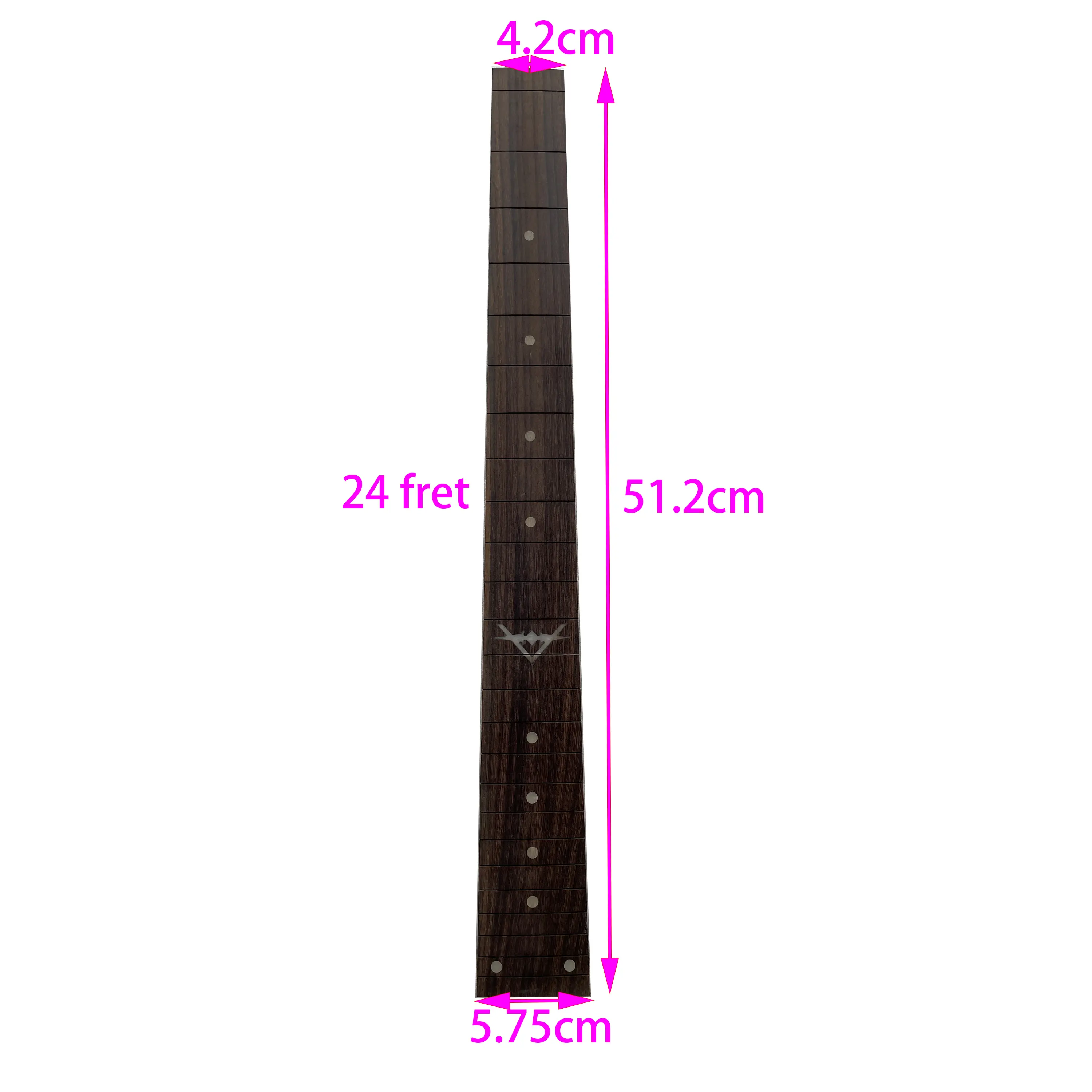Rosewood Fretboard Guitar Neck Parts, DIY Luthier, 24 Fret Replacement Accessories, Fingerboard Tool