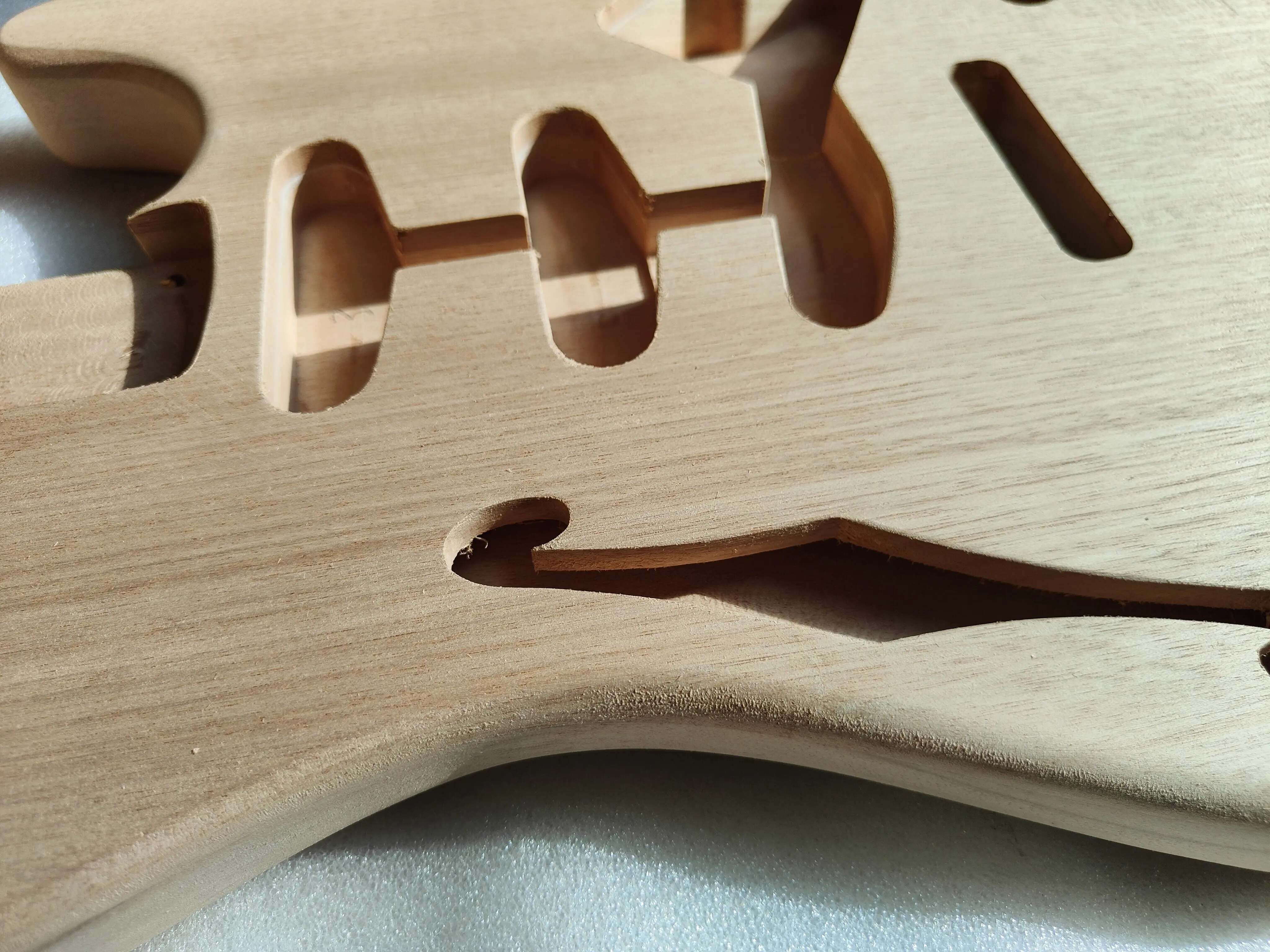 Customized New Blank F Hole Electric Guitar Body Unfnished Mahogany Wood Luthier DIY semi-finished hollow Bodies 5.65cm Pocket