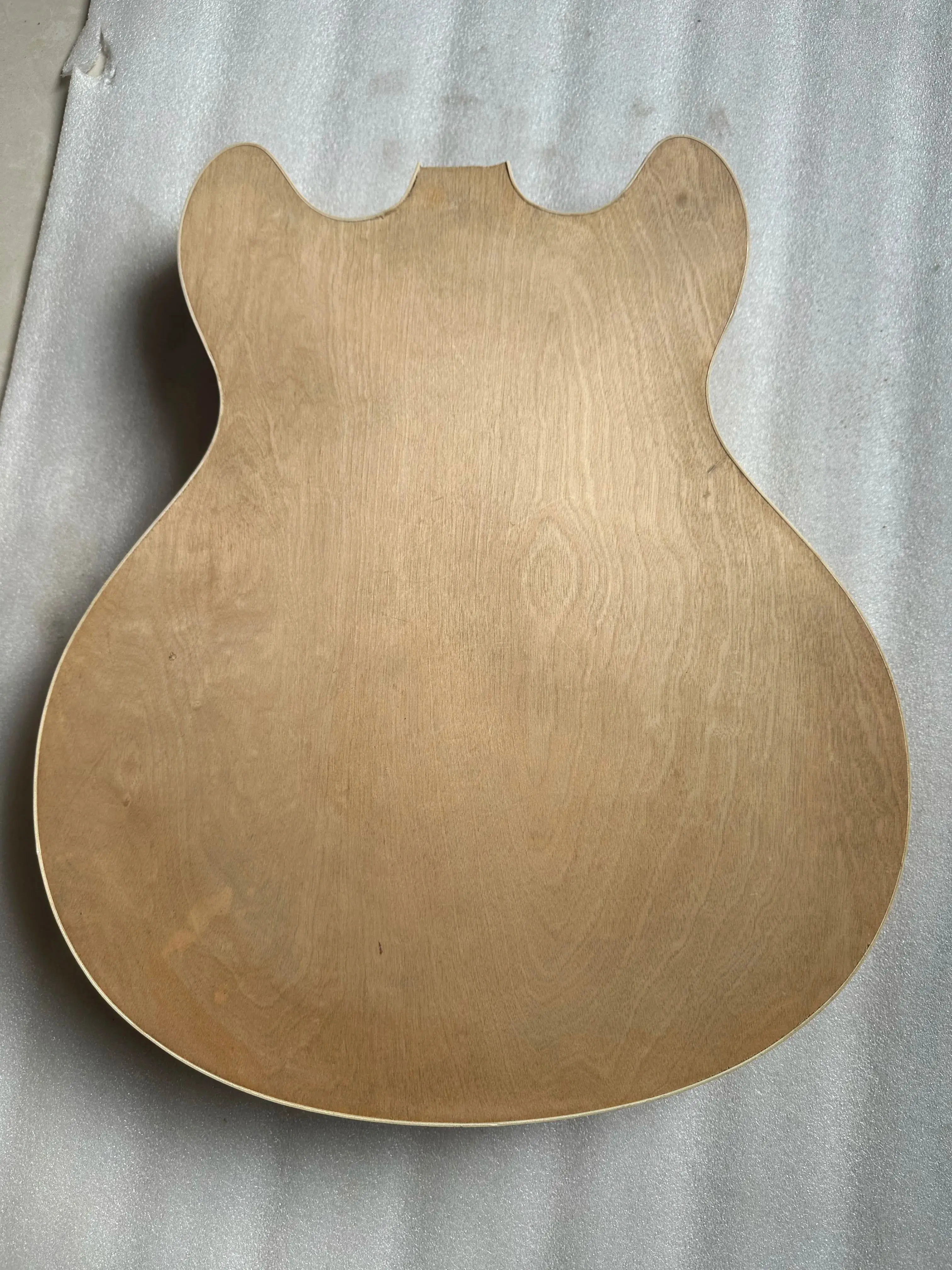 Thin Body Jazz Bass Guitar Body, Unfinished Sound Barrel, Flame Maple Plywood Back Panel, Guitar Barrel, Stock Defective