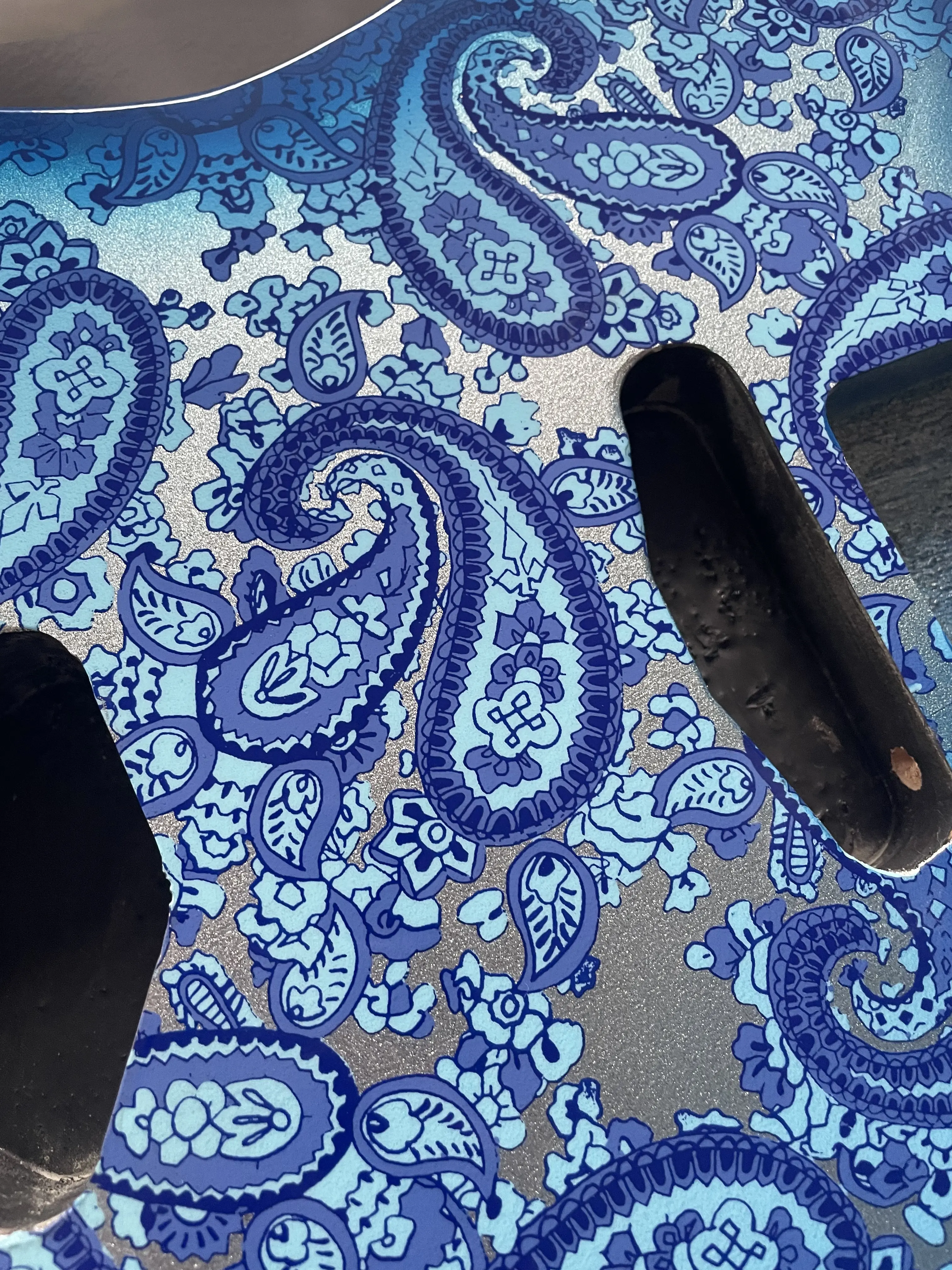 Electric Guitar Body Gloss Finished, Blue Amoeba Pattern,Solid Mahogany Wood,Real Photos,Wholesale,New,Only One，Super Beautiful