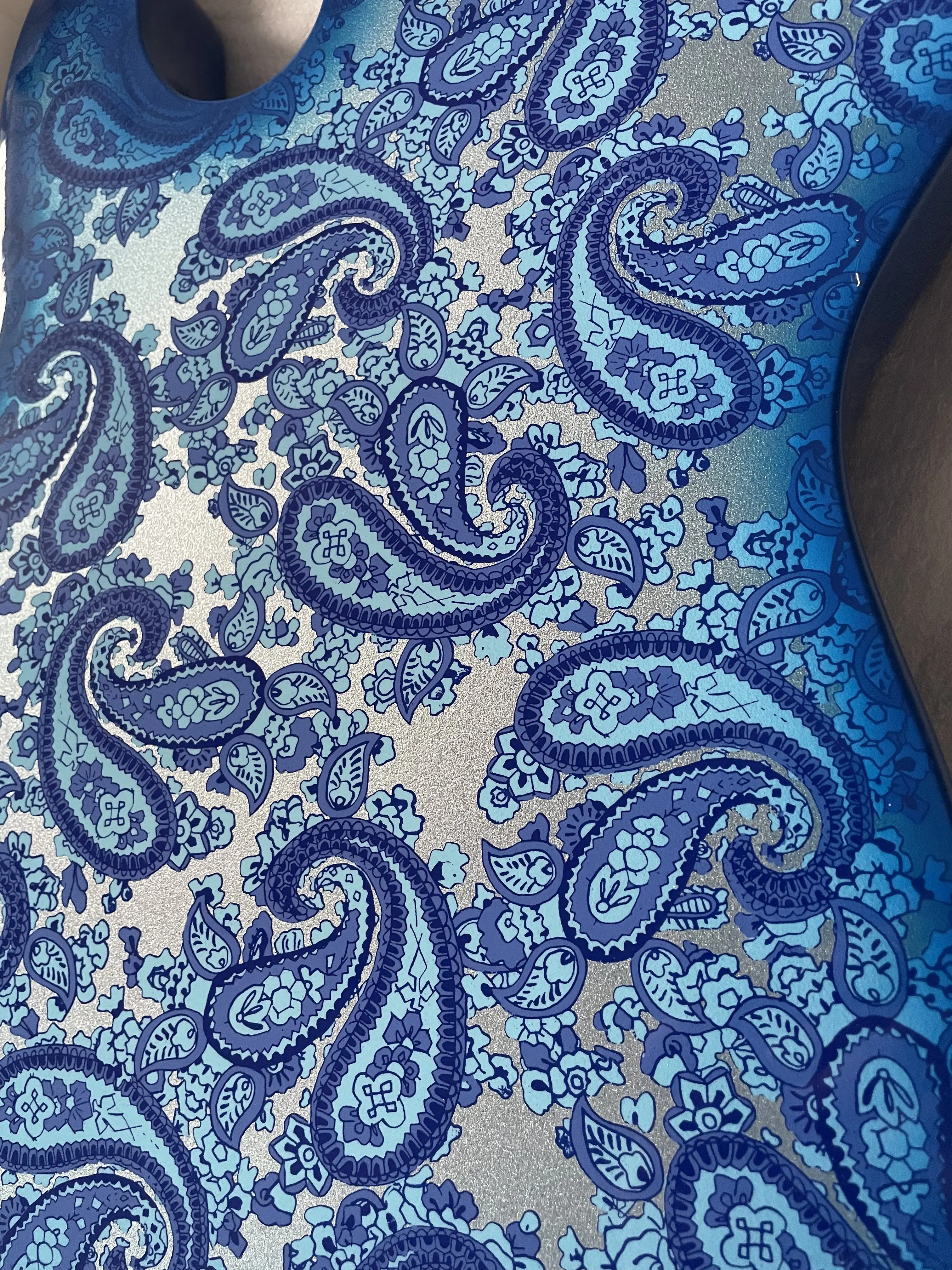 Electric Guitar Body Gloss Finished, Blue Amoeba Pattern,Solid Mahogany Wood,Real Photos,Wholesale,New,Only One，Super Beautiful