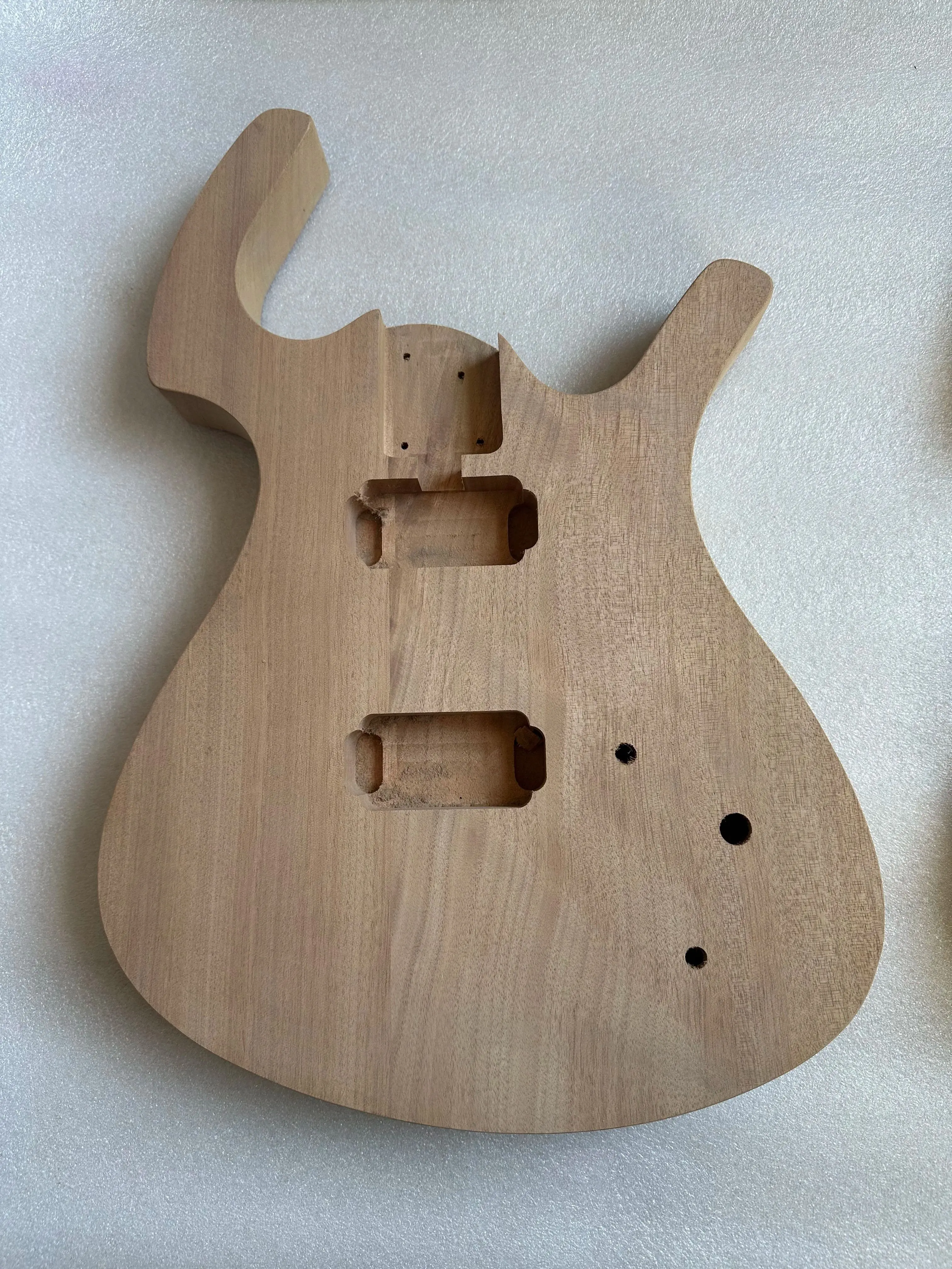 Rare Electric Guitar Body, Unfinished Solid Mahogany Wood, Authentic Color,Stock Items,Made in China,DIY Guitar Parts