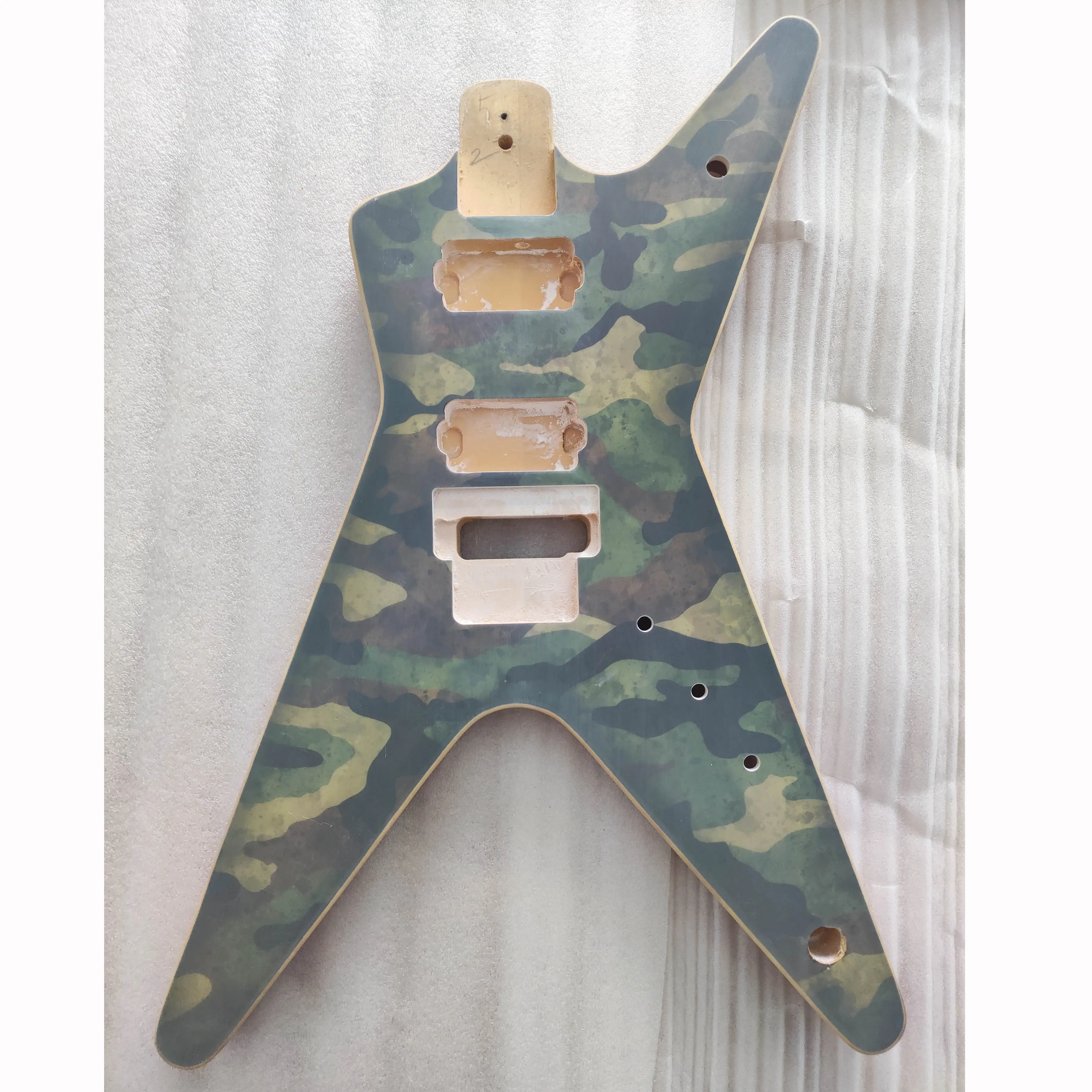 Solid Wood Floyd Rose Electric Guitar Body Nitro Finished Special Shape Unfinished 2 Humbucker Pickup Blank DIY Replacement Part