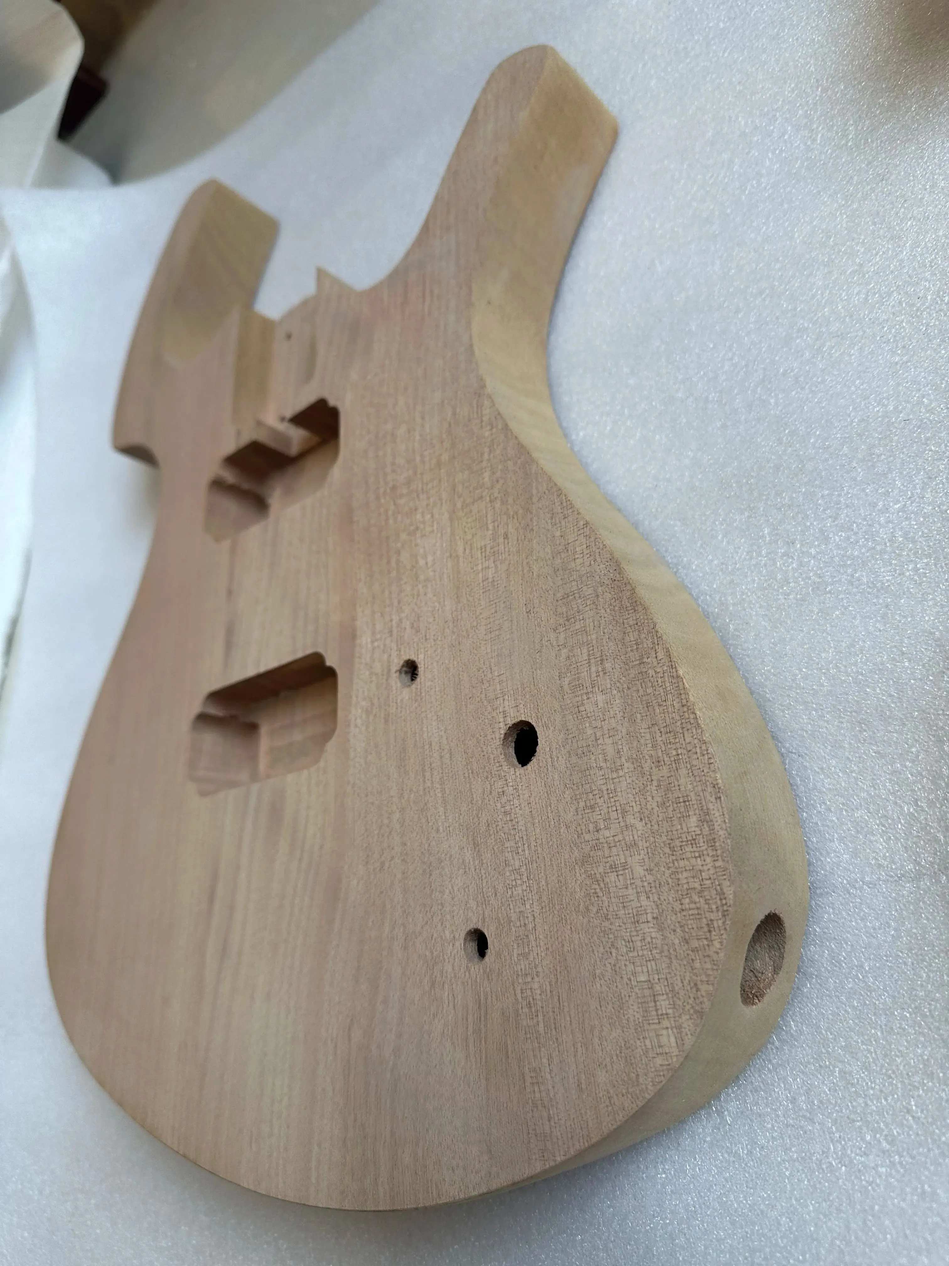 Rare Electric Guitar Body, Unfinished Solid Mahogany Wood, Authentic Color,Stock Items,Made in China,DIY Guitar Parts