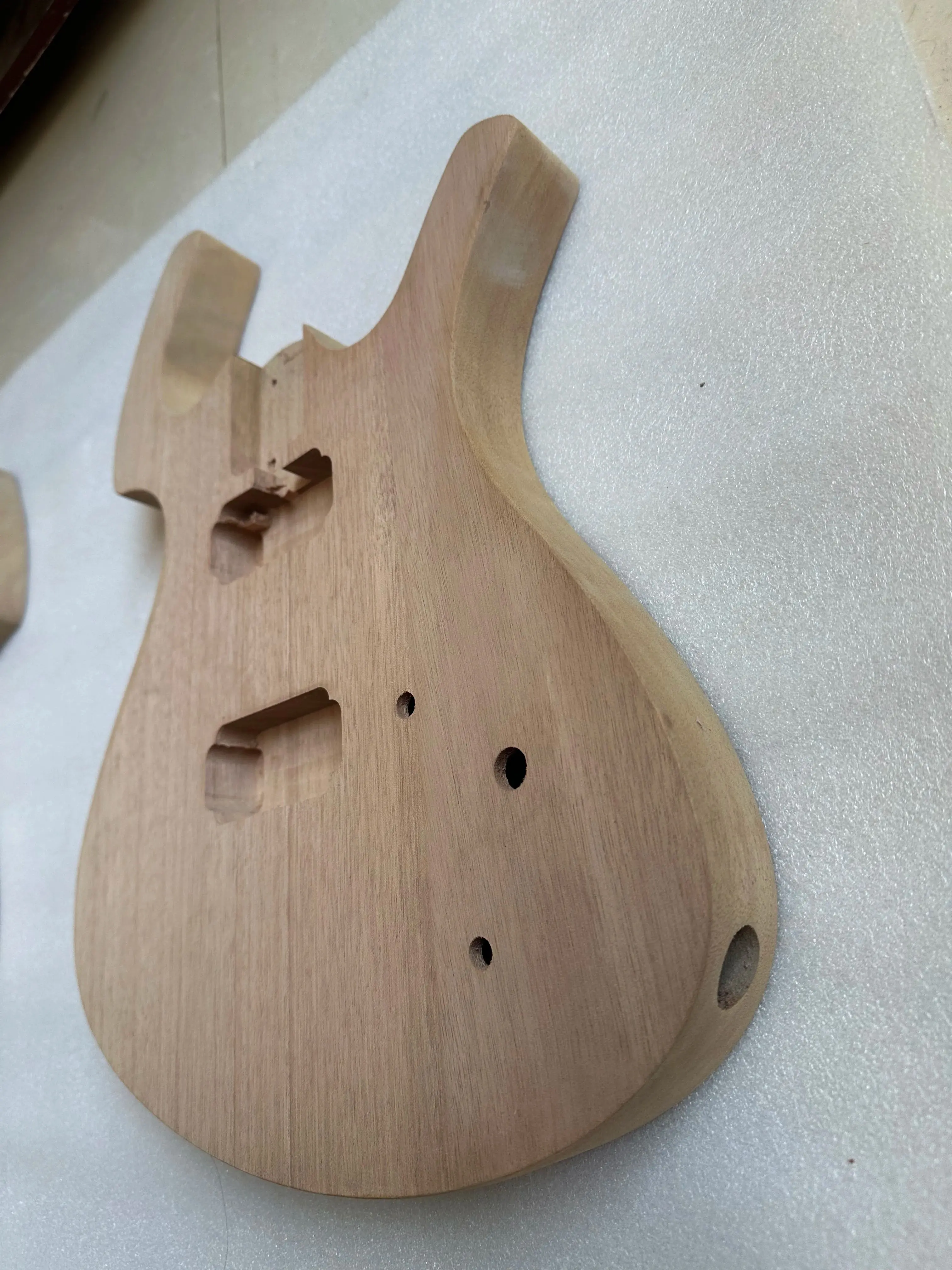 Rare Electric Guitar Body, Unfinished Solid Mahogany Wood, Authentic Color,Stock Items,Made in China,DIY Guitar Parts