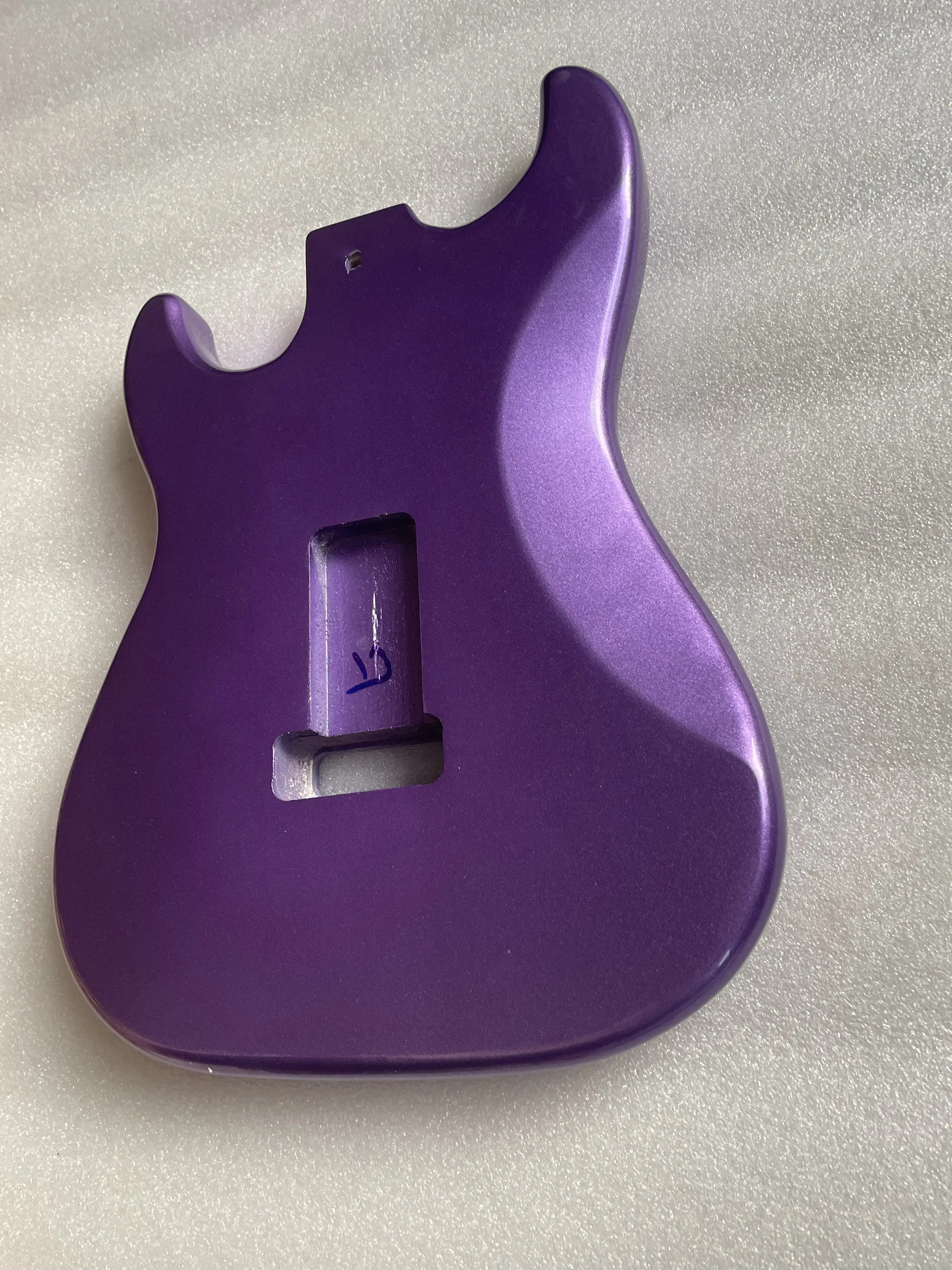 Solid Wood Electric Guitar Body, Glossy Mental, Purple Color for HSH Pickup,DIY Custom S T, Guitar Barrel Replacement Part, 57mm