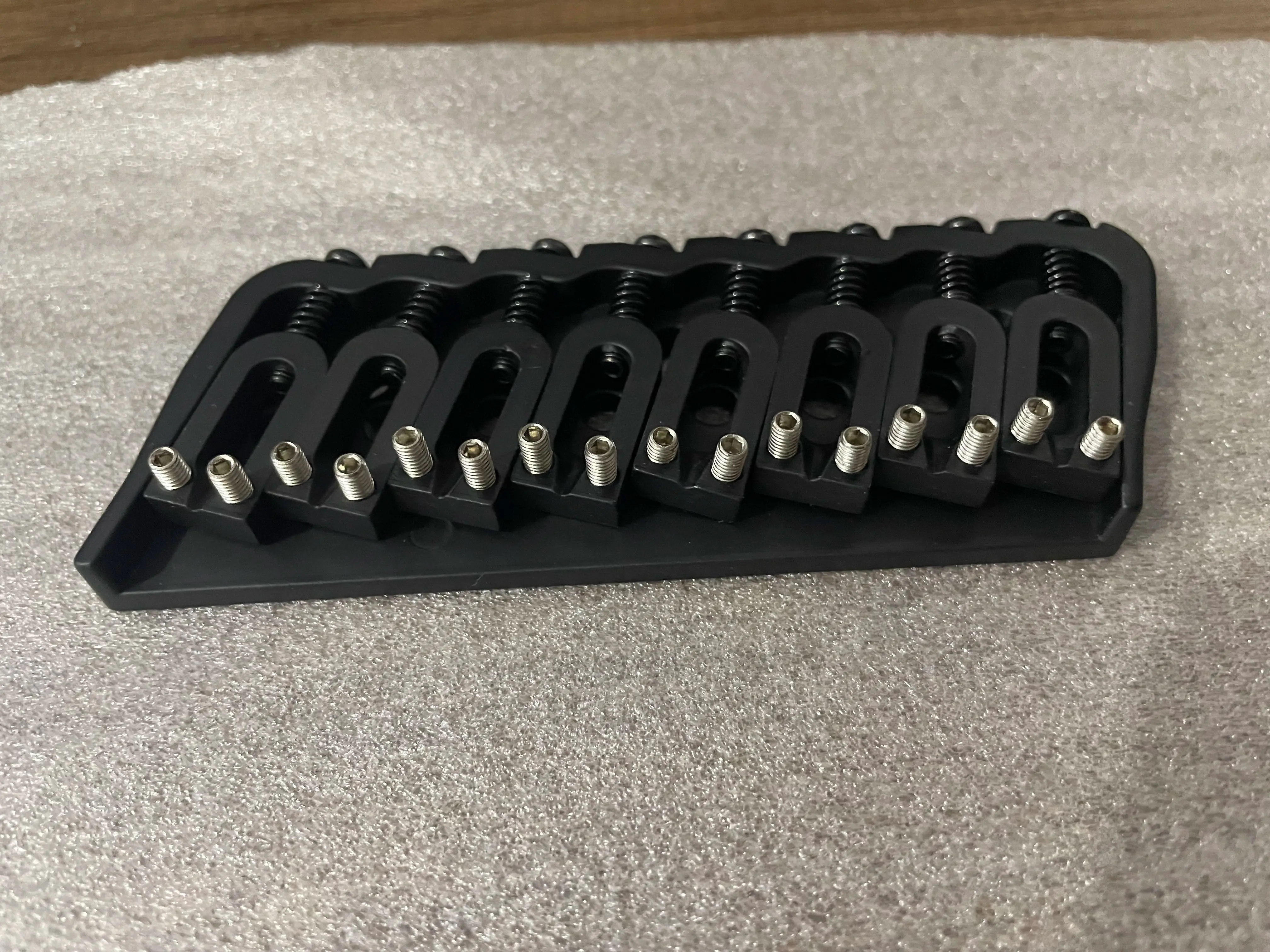 Fixed Bridge Electric Guitar with Screws Wrench, Replacement Part Accessories, Black, 8 Strings, A Set