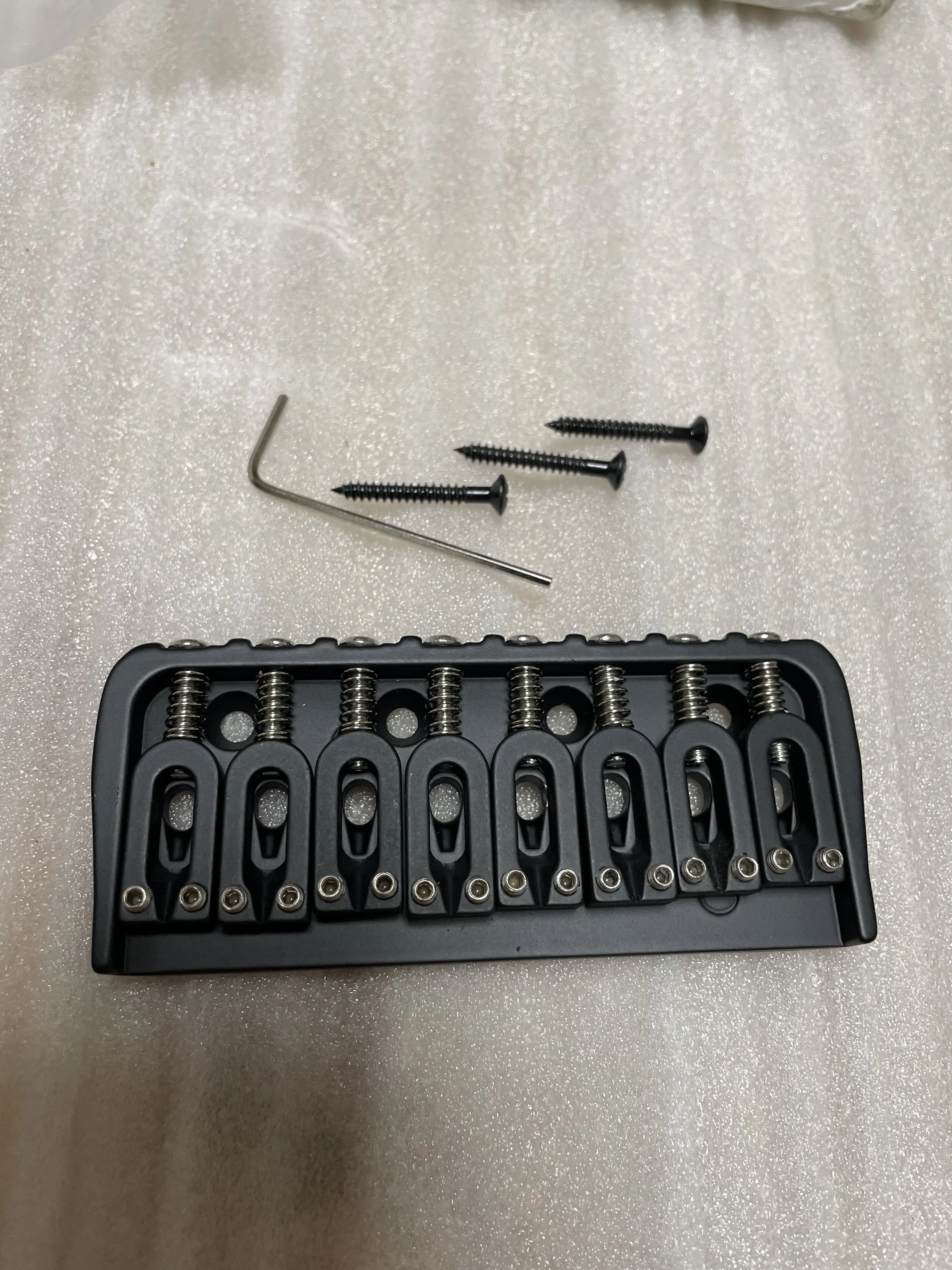Fixed Bridge Electric Guitar with Screws Wrench, Replacement Part Accessories, Black, 8 Strings, A Set