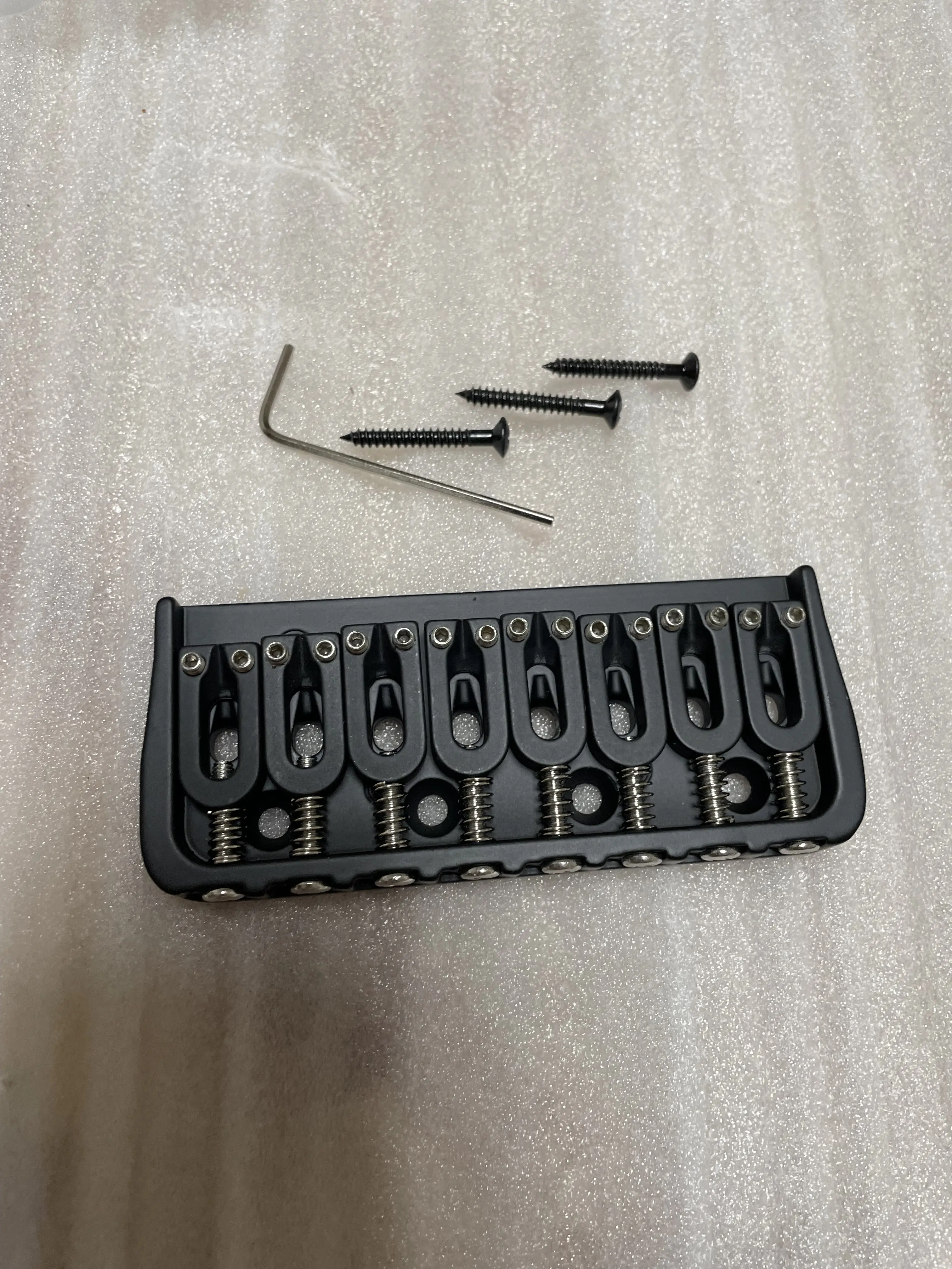 Fixed Bridge Electric Guitar with Screws Wrench, Replacement Part Accessories, Black, 8 Strings, A Set