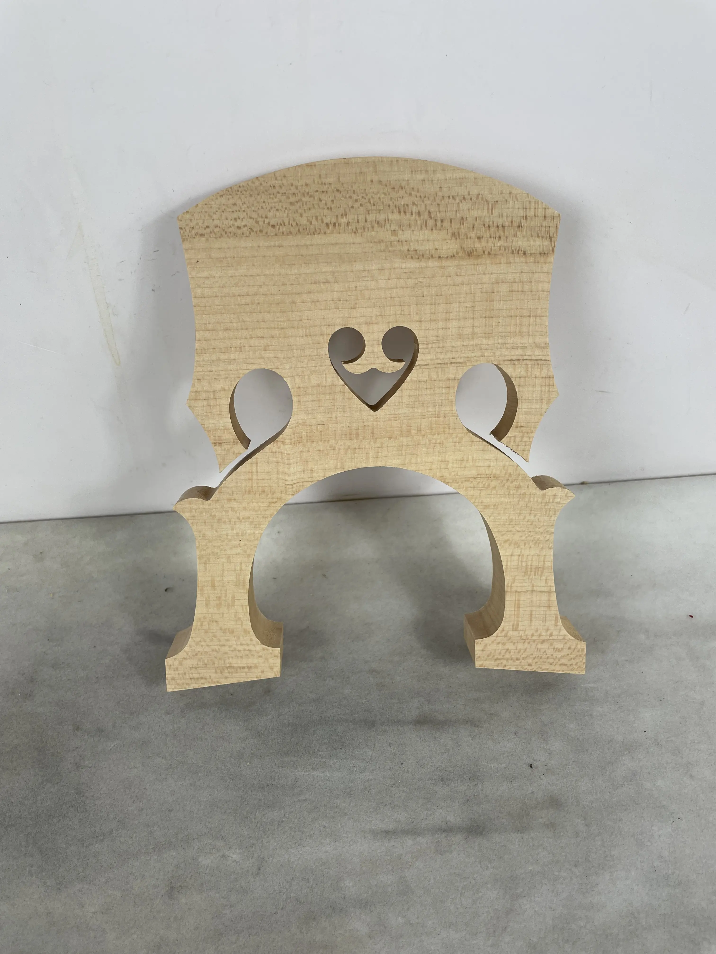 Solid Maple Wood Contrabass Bridge, Upright, Standard, Double Bass, 1 Pcs, 1/8, 3/4, 4/4, Regulated, 5 Strings