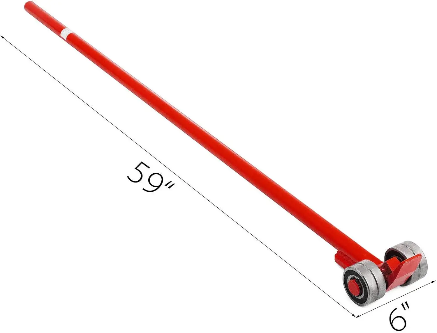 3T Prylever Bar 6600 Lbs Capacity Steel Pry Lever Bar Heavy Duty with Wheels Prylever with 5FT Length Handle