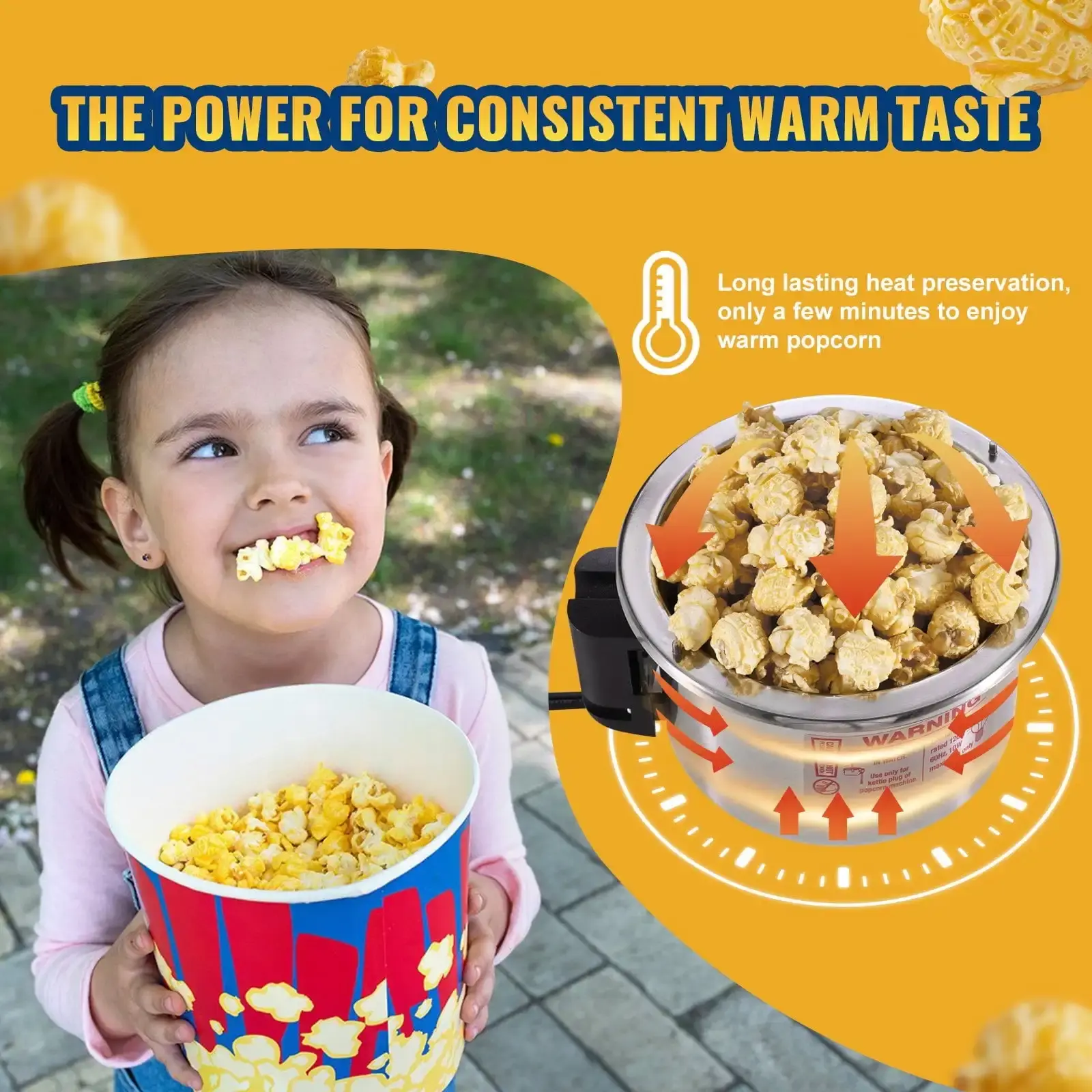 Popcorn Popper Machine Tabletop Popcorn Maker 300W 2.5 Oz Red