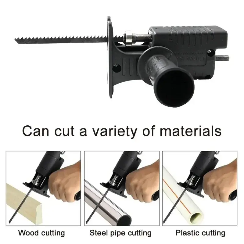 Electric Drill to Reciprocating Saw Adapter for Wood Cutting,Jig Saw Accessory Tool for Drills