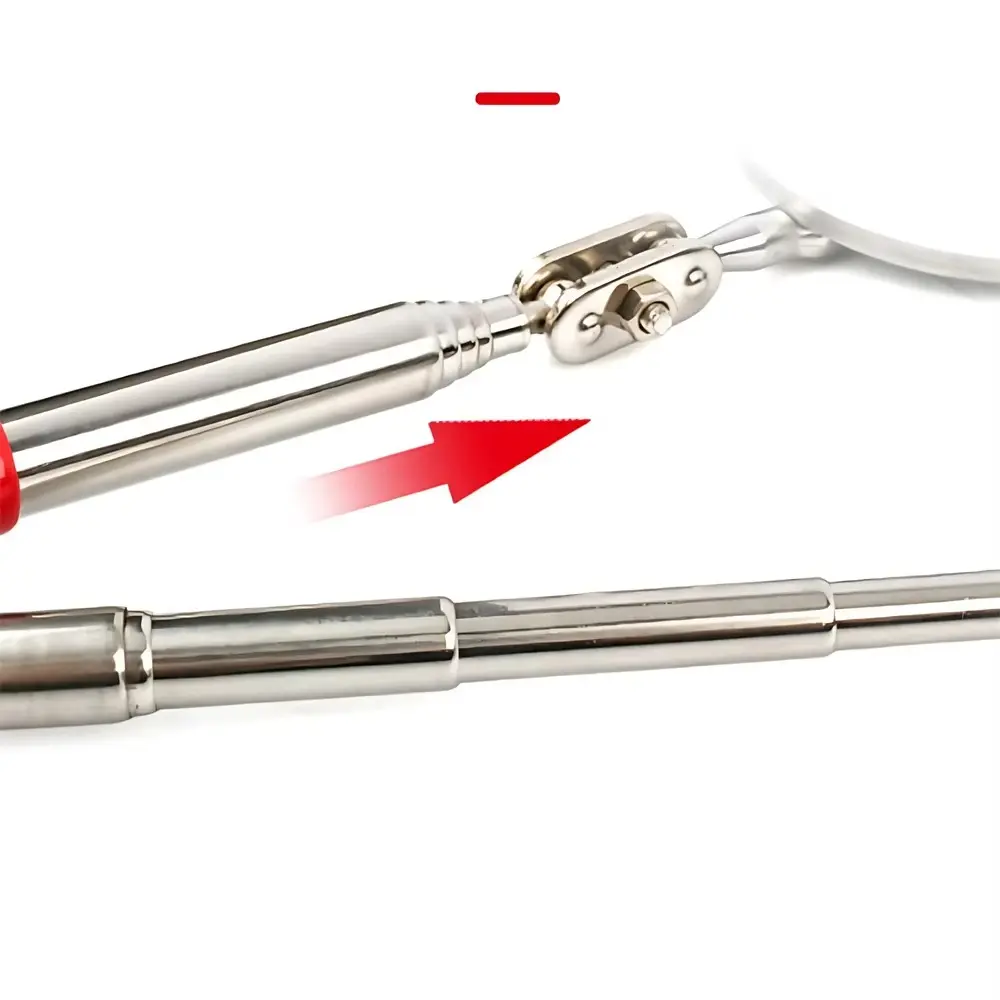 1pc Portable Magnetic Pick Up Tool Extendable Telescopic LED Torch Magnet Rod For Repairing Shop