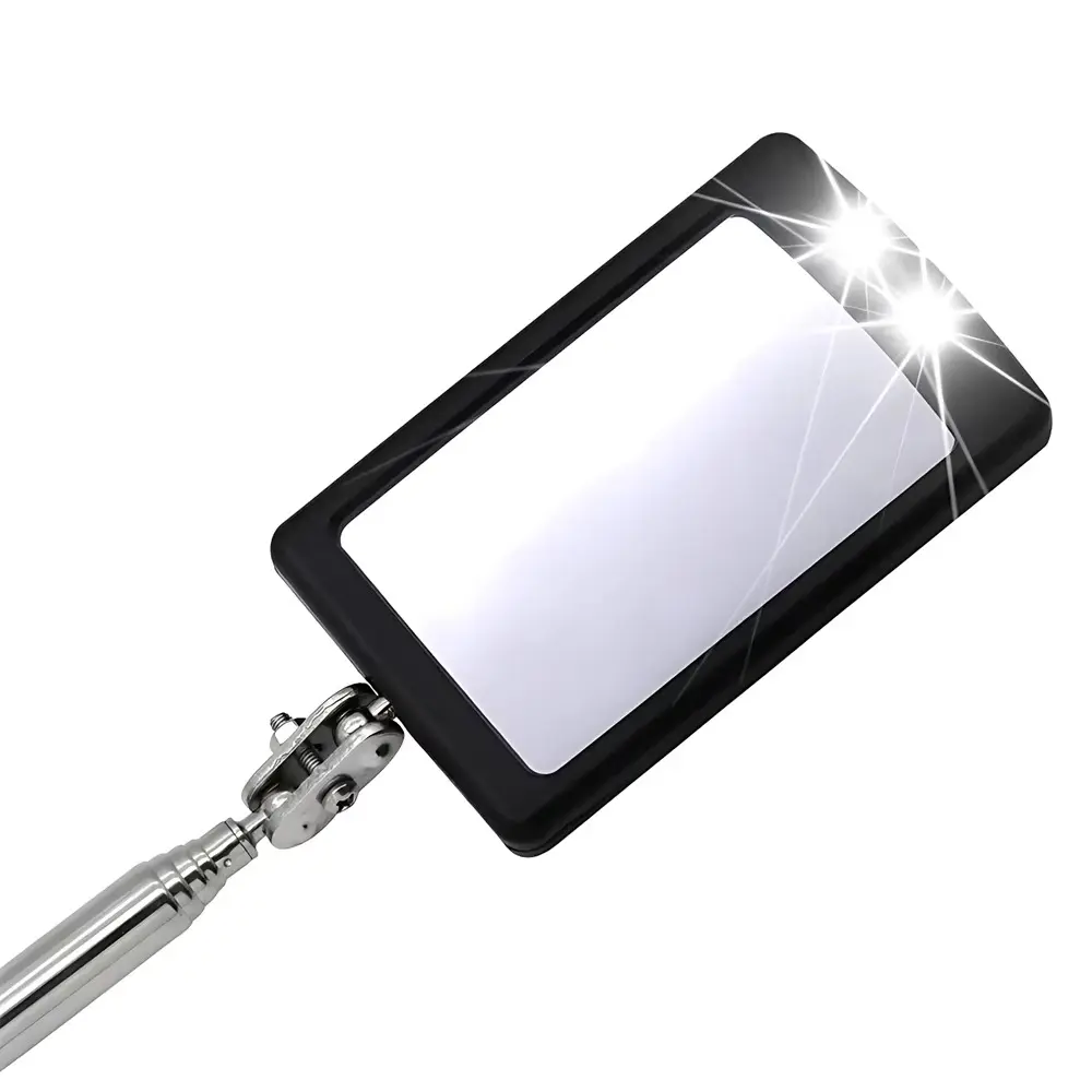 1pc Portable Magnetic Pick Up Tool Extendable Telescopic LED Torch Magnet Rod For Repairing Shop
