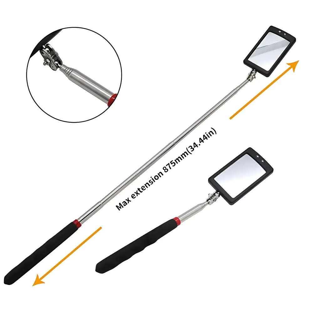 1pc Portable Magnetic Pick Up Tool Extendable Telescopic LED Torch Magnet Rod For Repairing Shop