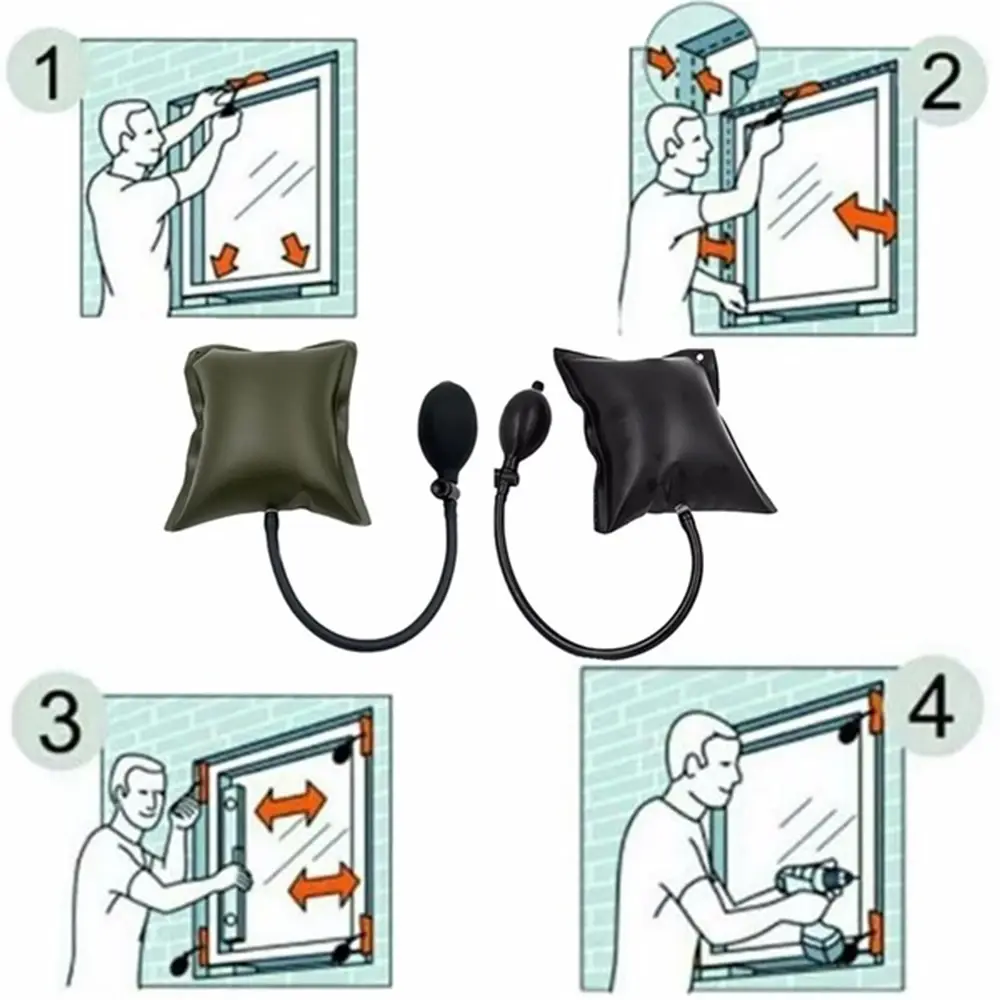 Car Door Window Positioning Bag Installation Air Cushion Pump Wedges Inflatable Airbag Alignment Shims Repair Hand Tools Set