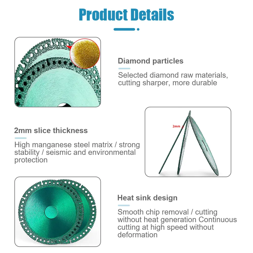 100mm Composite Multifunctional Cutting Saw Blade Diamond Super Hard Circular Saw Disc Metal Tile Marble Pipe Wall Cutting 20mm