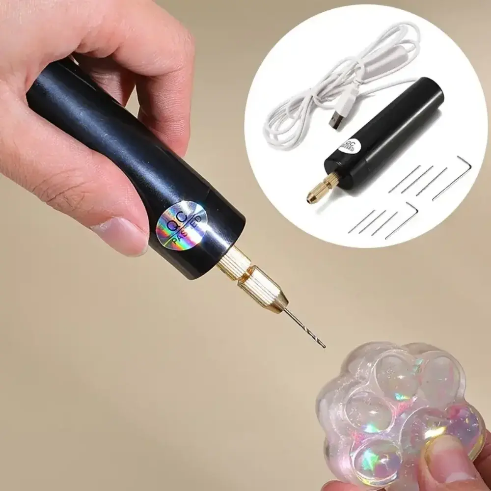 Handheld Mini Electric Drill DIY Electric USB Electric Drill Tools for Epoxy Resin Jewelry Making Wood Craft Engraving Pen Tool