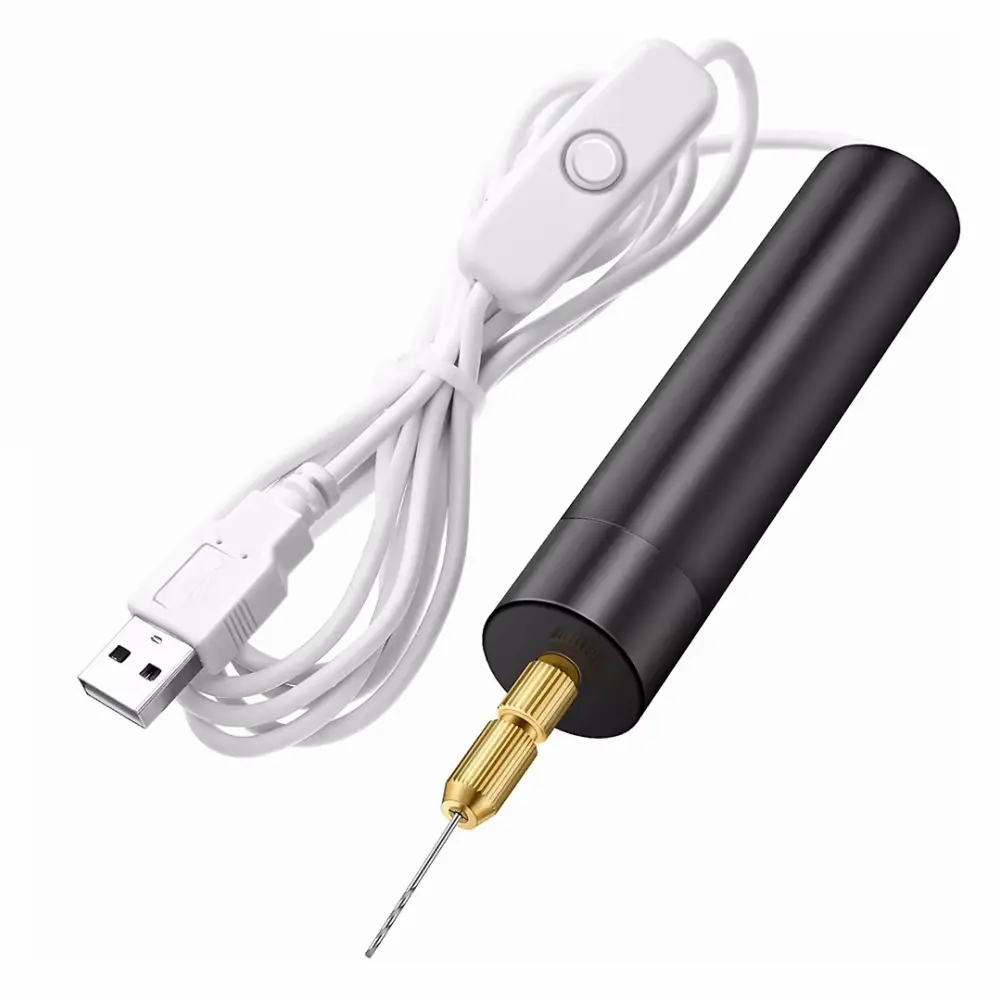 Handheld Mini Electric Drill DIY Electric USB Electric Drill Tools for Epoxy Resin Jewelry Making Wood Craft Engraving Pen Tool