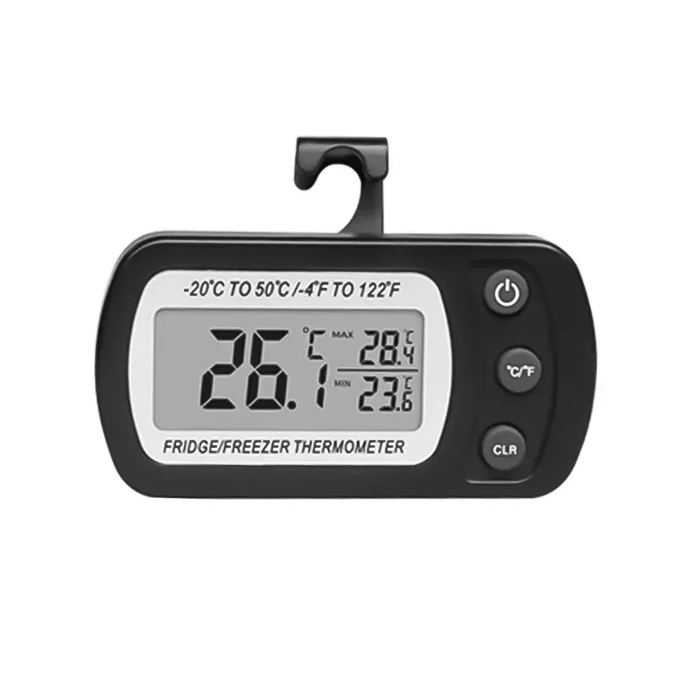 Digital Freezer Room Thermometer Max/Min Record Waterproof Fridge Thermometer Magnetic Back& Hook for Kitchen Home Restaurant
