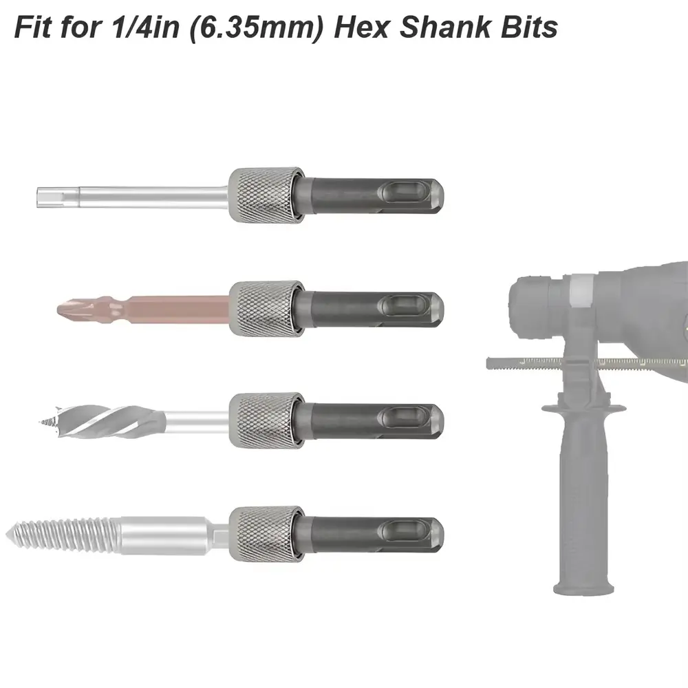 1pc Electric Hammer Conversion Connecting Rod Sleeve SDS Round Shank to Hexagon Converter Impact Drill Head Adapter Tool