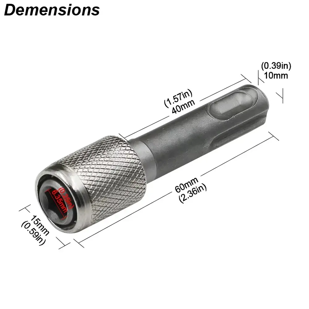 1pc Electric Hammer Conversion Connecting Rod Sleeve SDS Round Shank to Hexagon Converter Impact Drill Head Adapter Tool