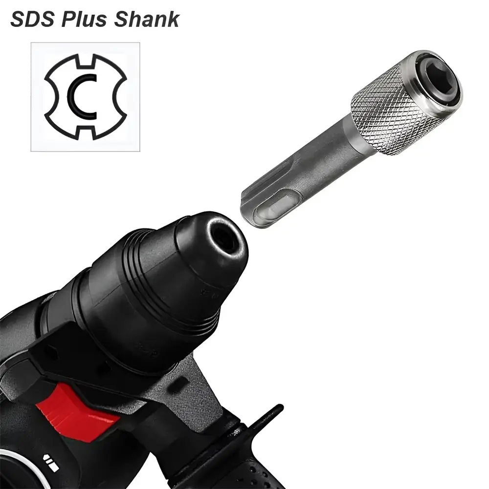 1pc Electric Hammer Conversion Connecting Rod Sleeve SDS Round Shank to Hexagon Converter Impact Drill Head Adapter Tool